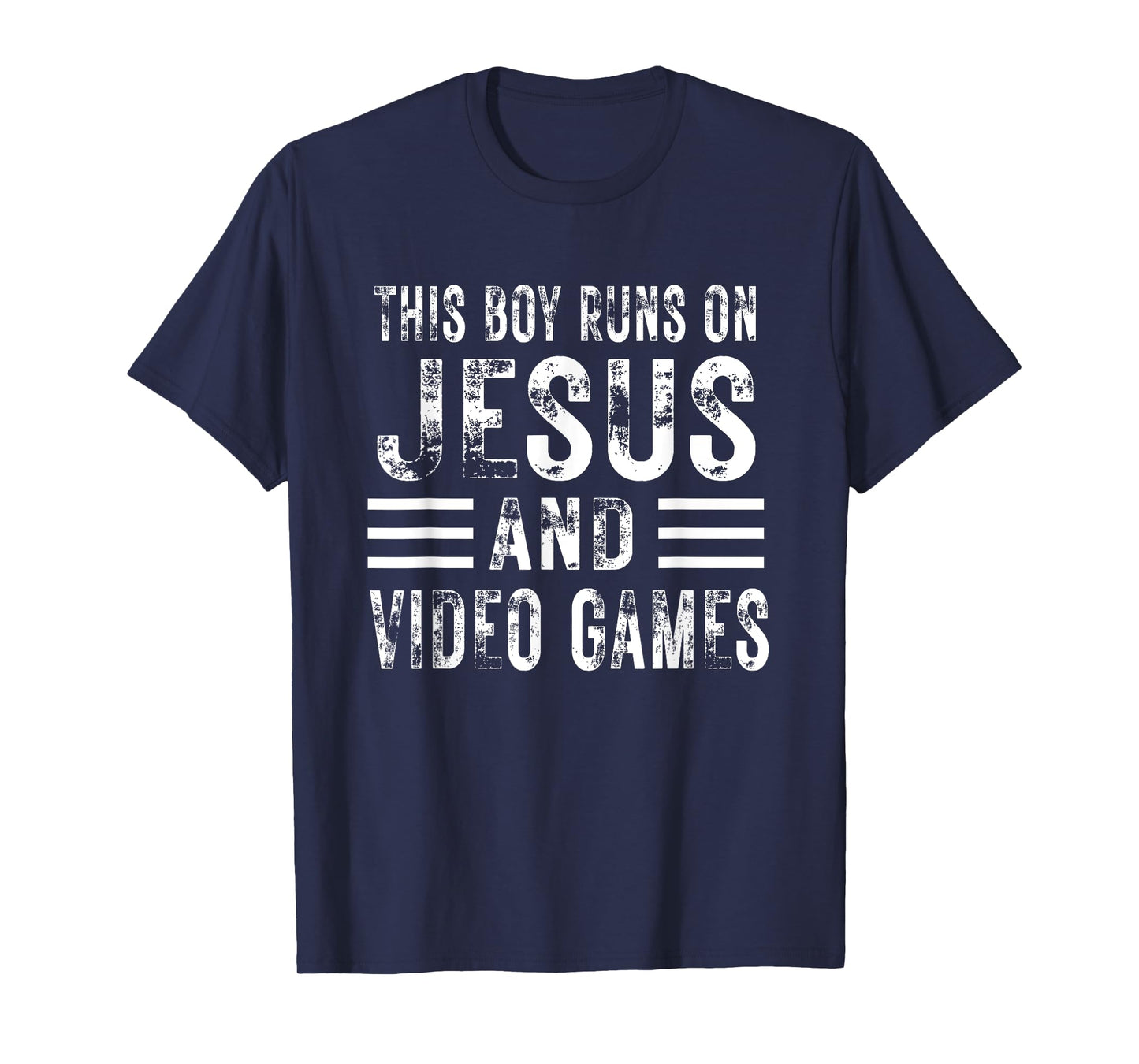 This Boy Runs On Jesus And Video Games Christian Christ kids T-Shirt