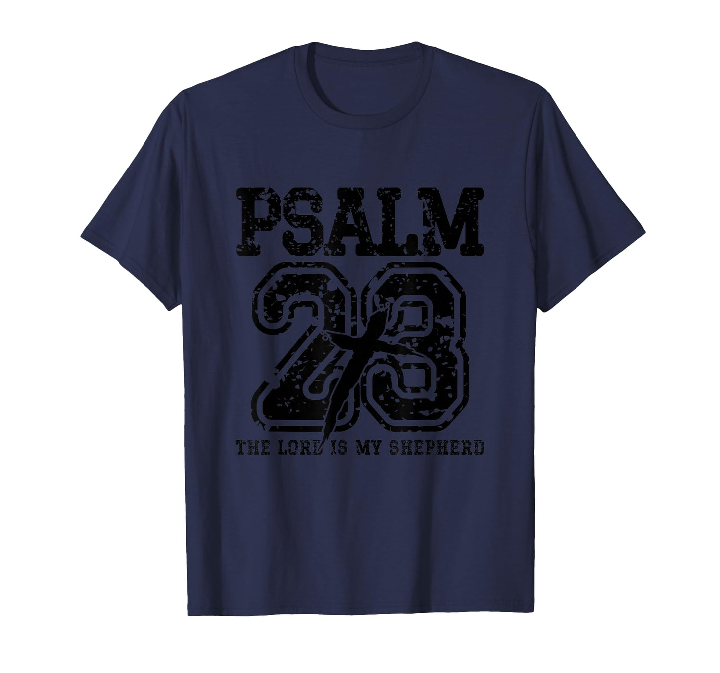 Retro Psalm 23 The Lord is My Shepherd Christian Faith T-Shirt