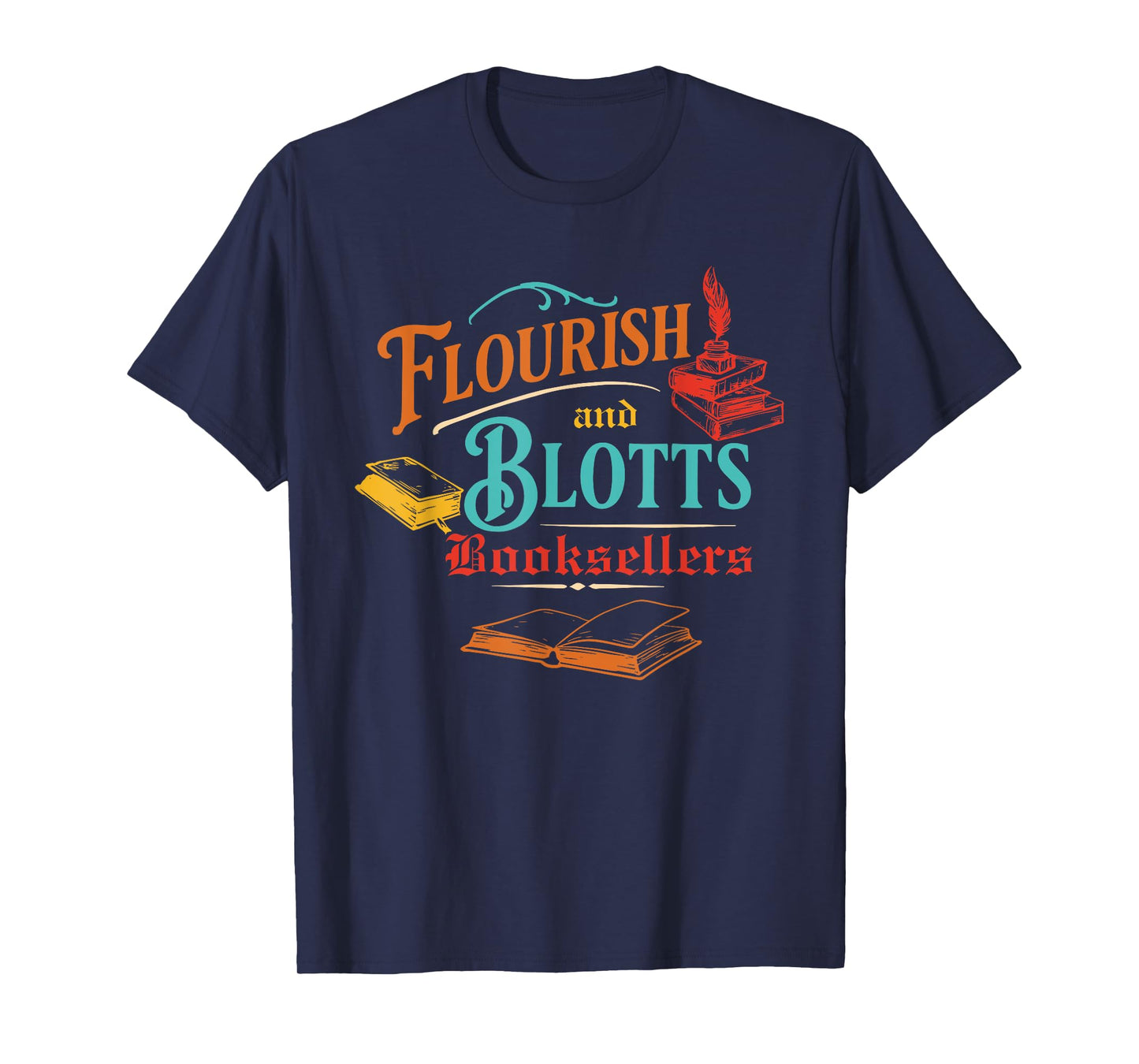 Flourish And Blotts Booksellers Vintage Design T-Shirt