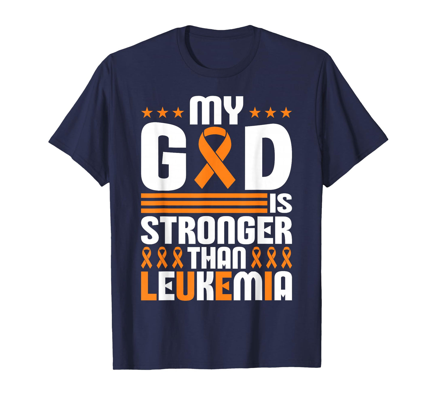 Childhood Leukemia Fighters Orange Ribbon Awareness T-Shirt