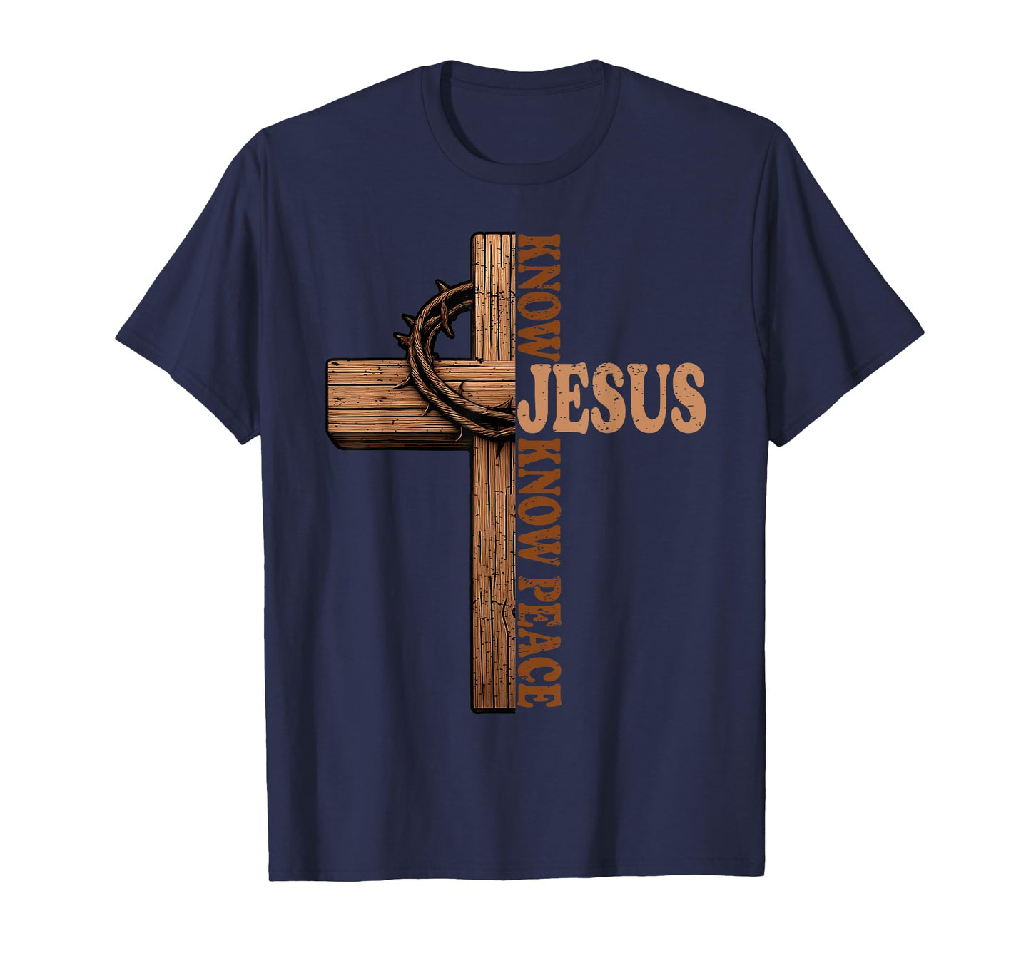 Know Jesus Peace Christian Cross Religion God Church T-Shirt