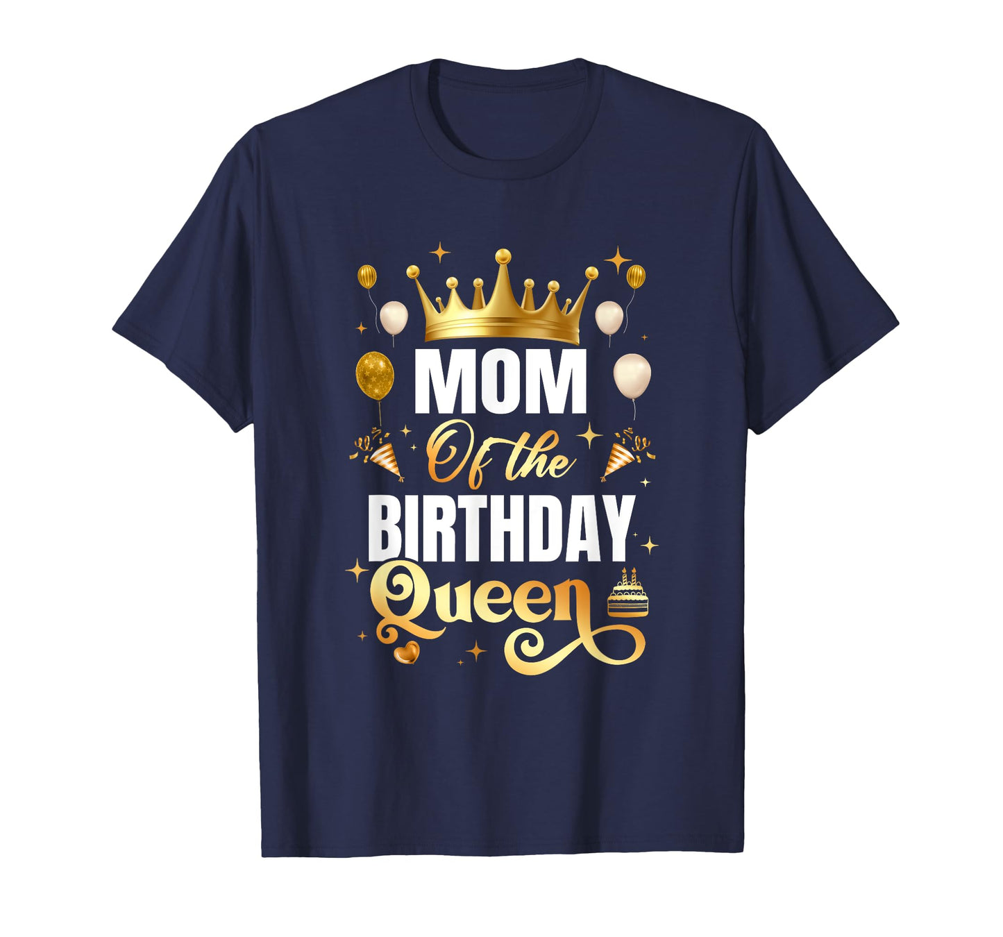 Mom Of The Birthday Queen Funny Matching Birthday Party T-Shirt