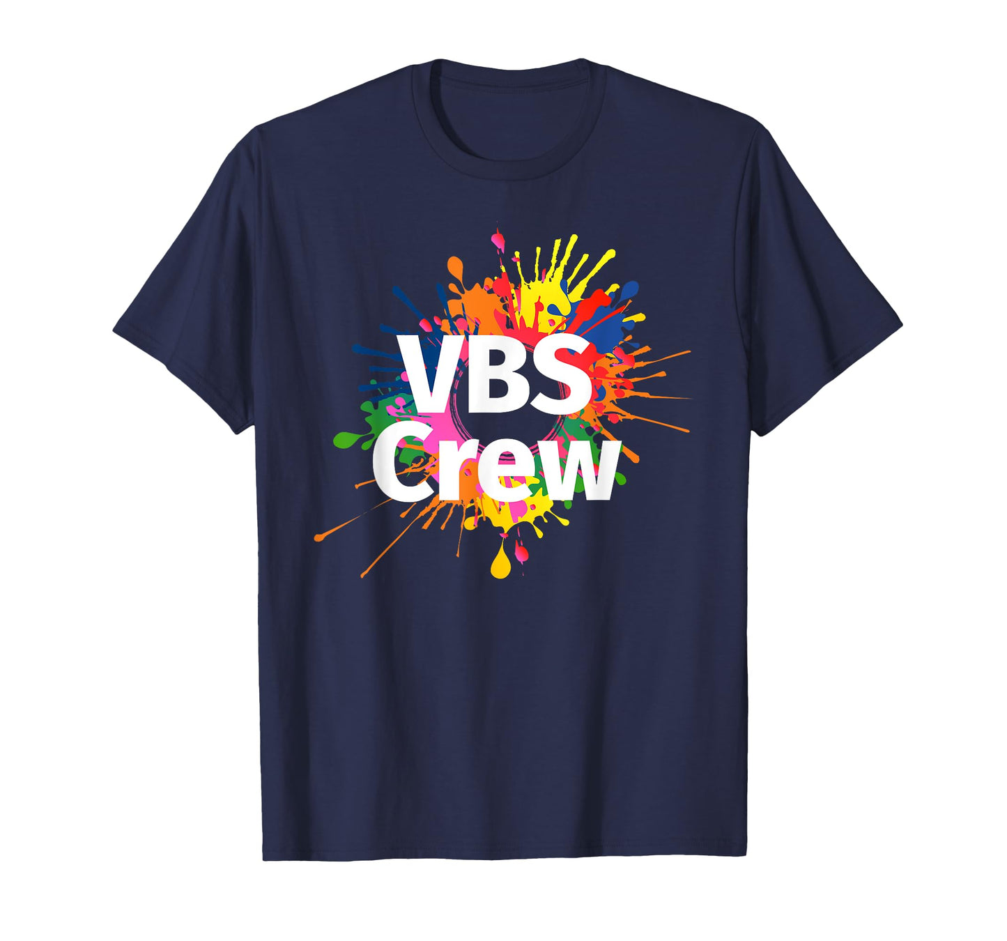 I Love VBS 2024 Crew Vacation Bible School Paint Splatter T-Shirt