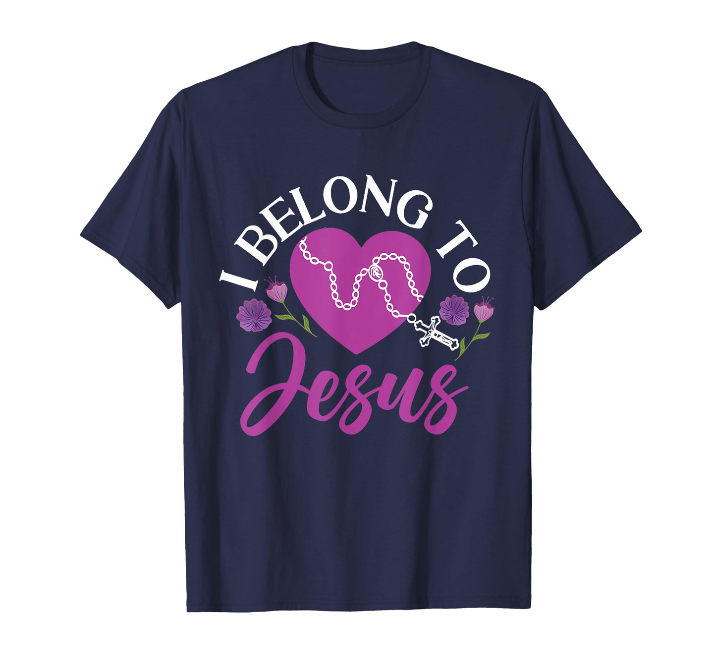 I Belong To Jesus Heart Design For Women And Girls T-Shirt