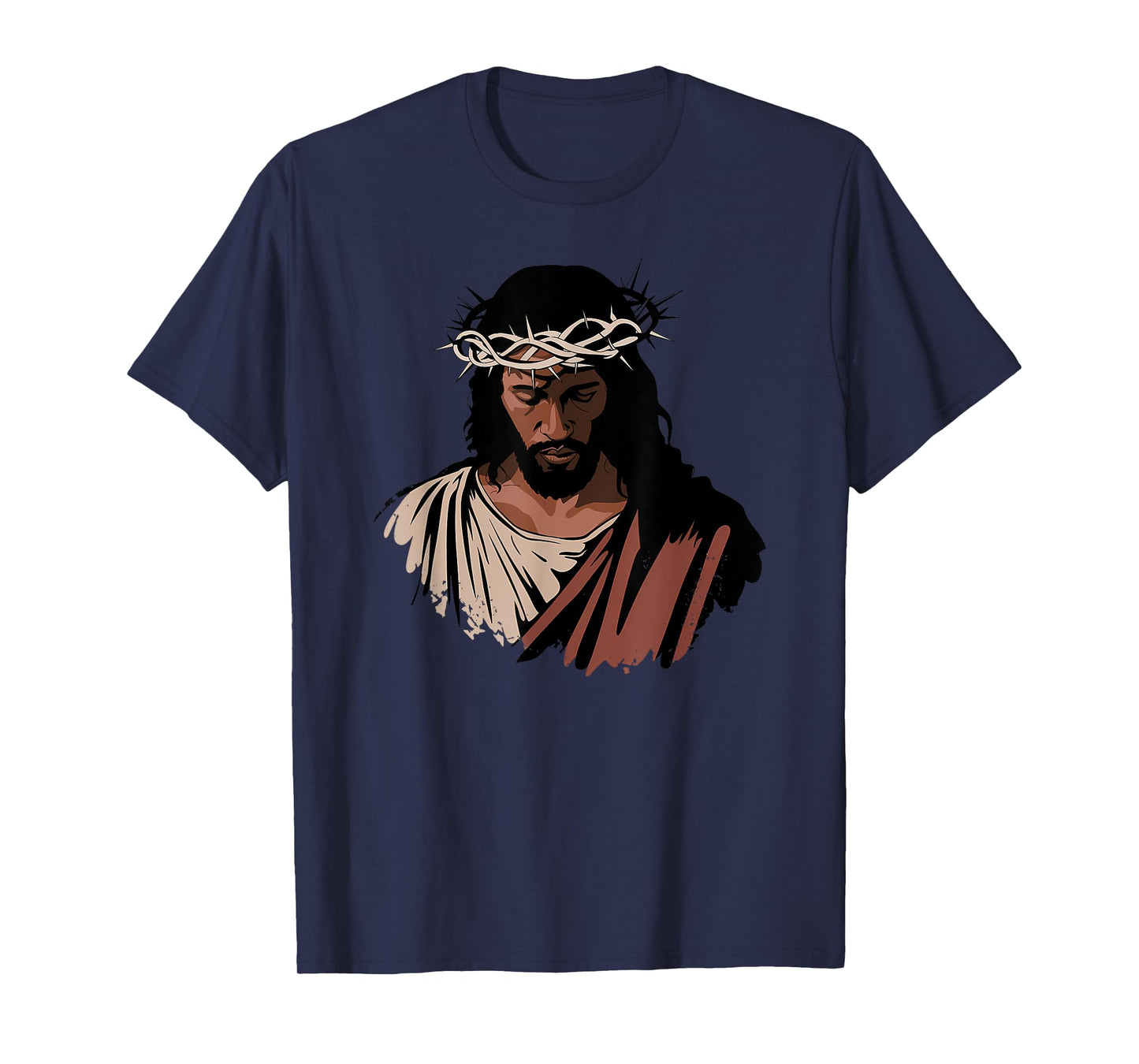 African American Jesus Portrait Black Christian T-Shirt