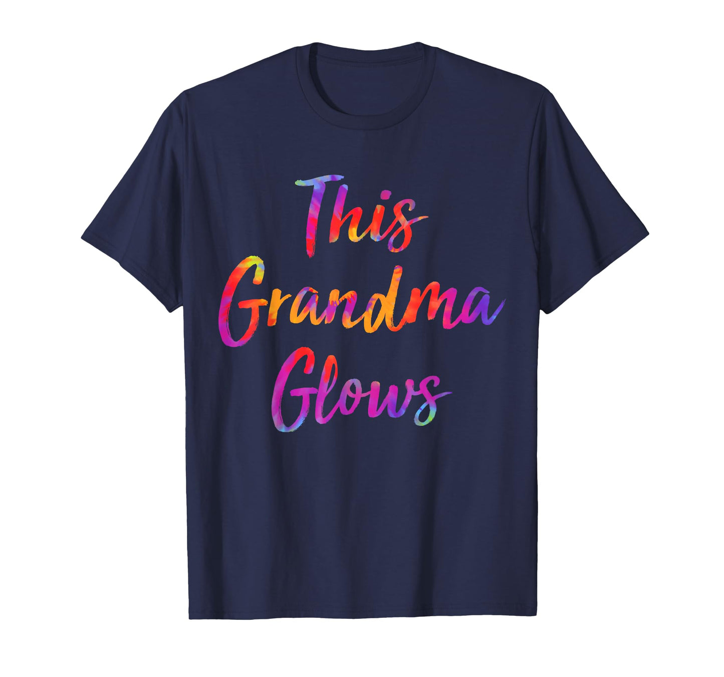 This Grandma Glows Colorful 80s 90s Happy Mothers Day T-Shirt