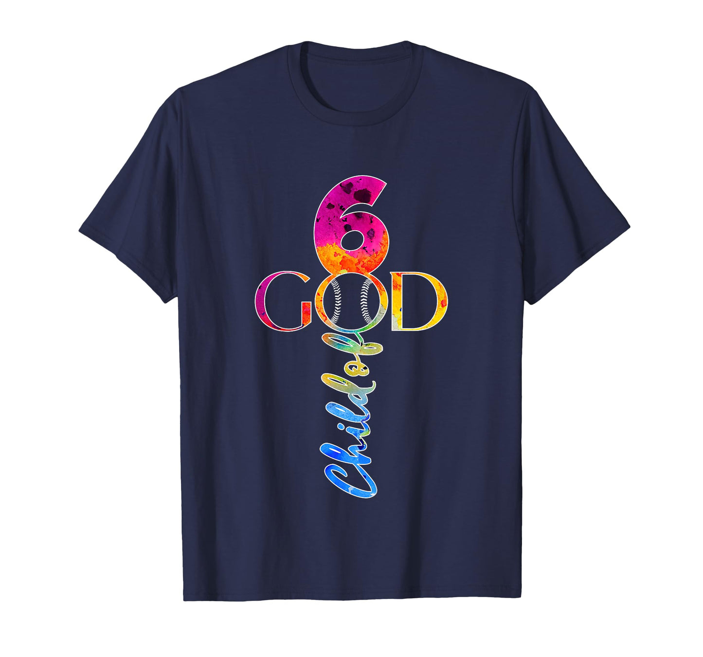 JESUS 6 YEARS CHILD OF GOD BASEBALL 6TH BIRTHDAY T-Shirt