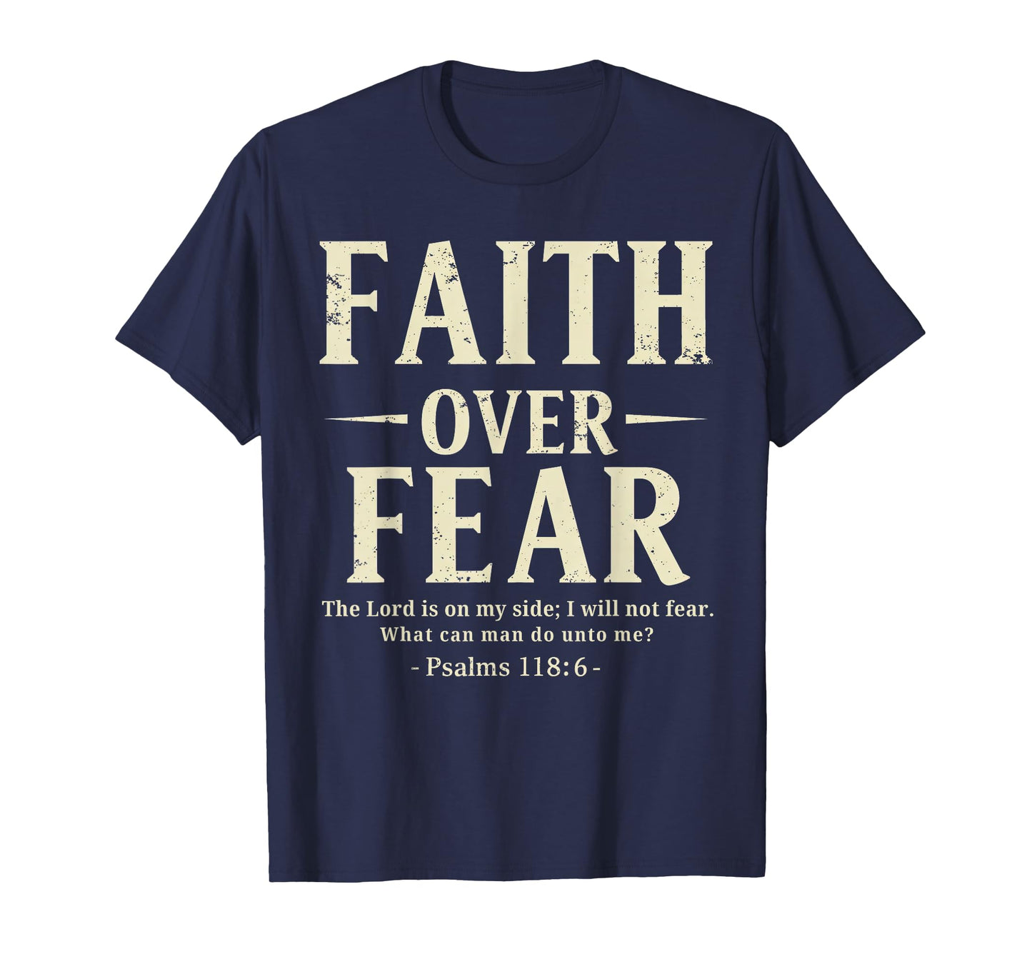 Christian Women Girls Kids Jesus Religious Faith Over Fear T-Shirt