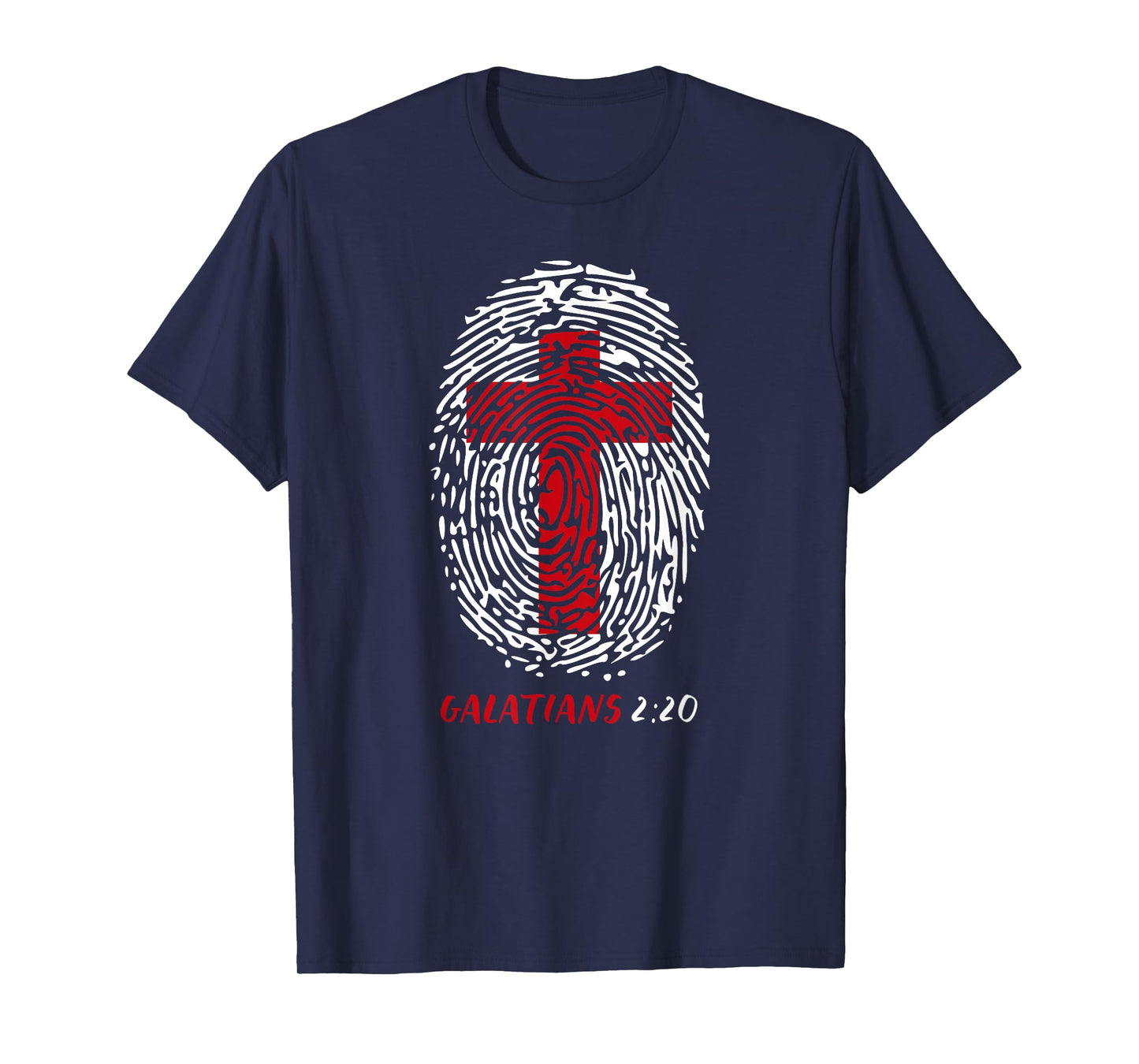 Galatians 2:20 - My Identity in Christ Cross in Thumbprint T-Shirt