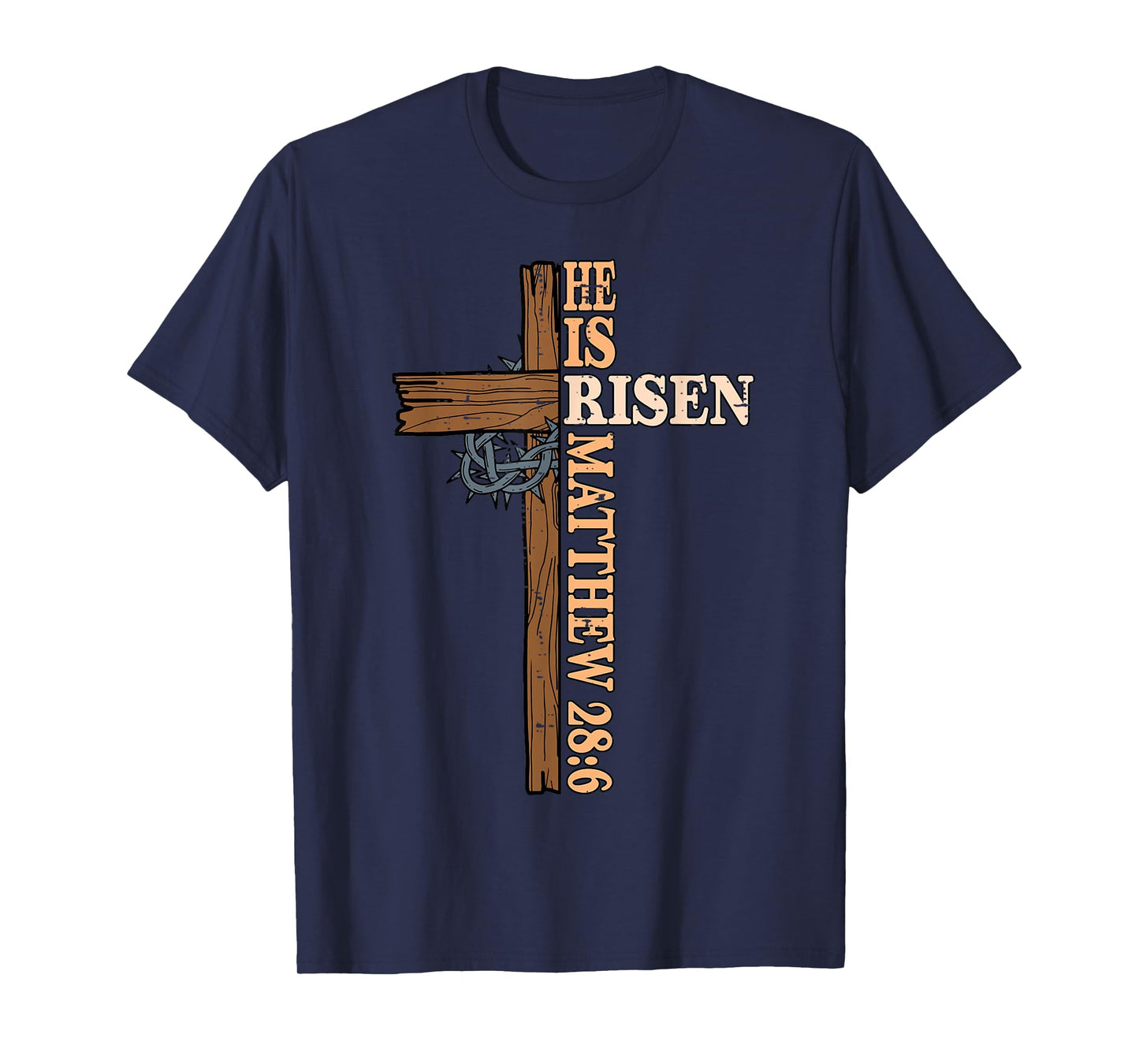 He Is Risen Easter Cross Jesus Christian Men Women Kid Youth T-Shirt