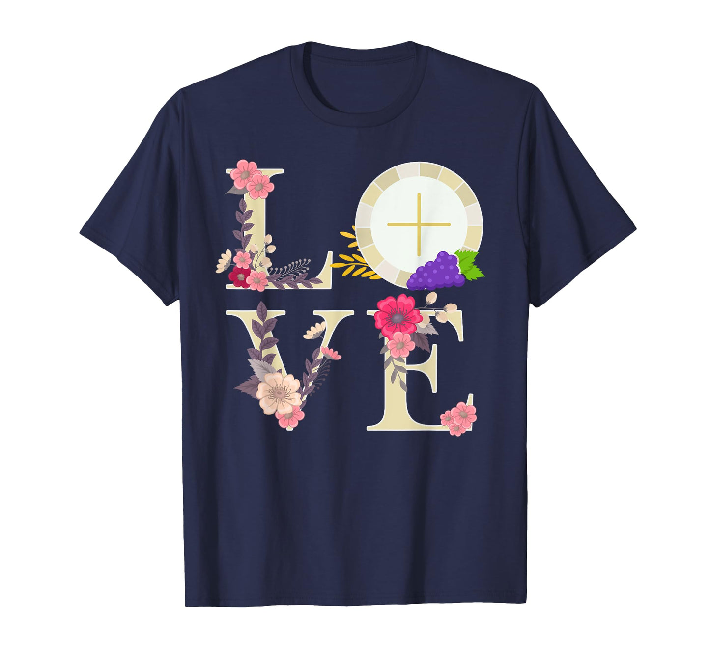 Eucharist Host Catholic 1st Holy Communion Gifts for Girls T-Shirt