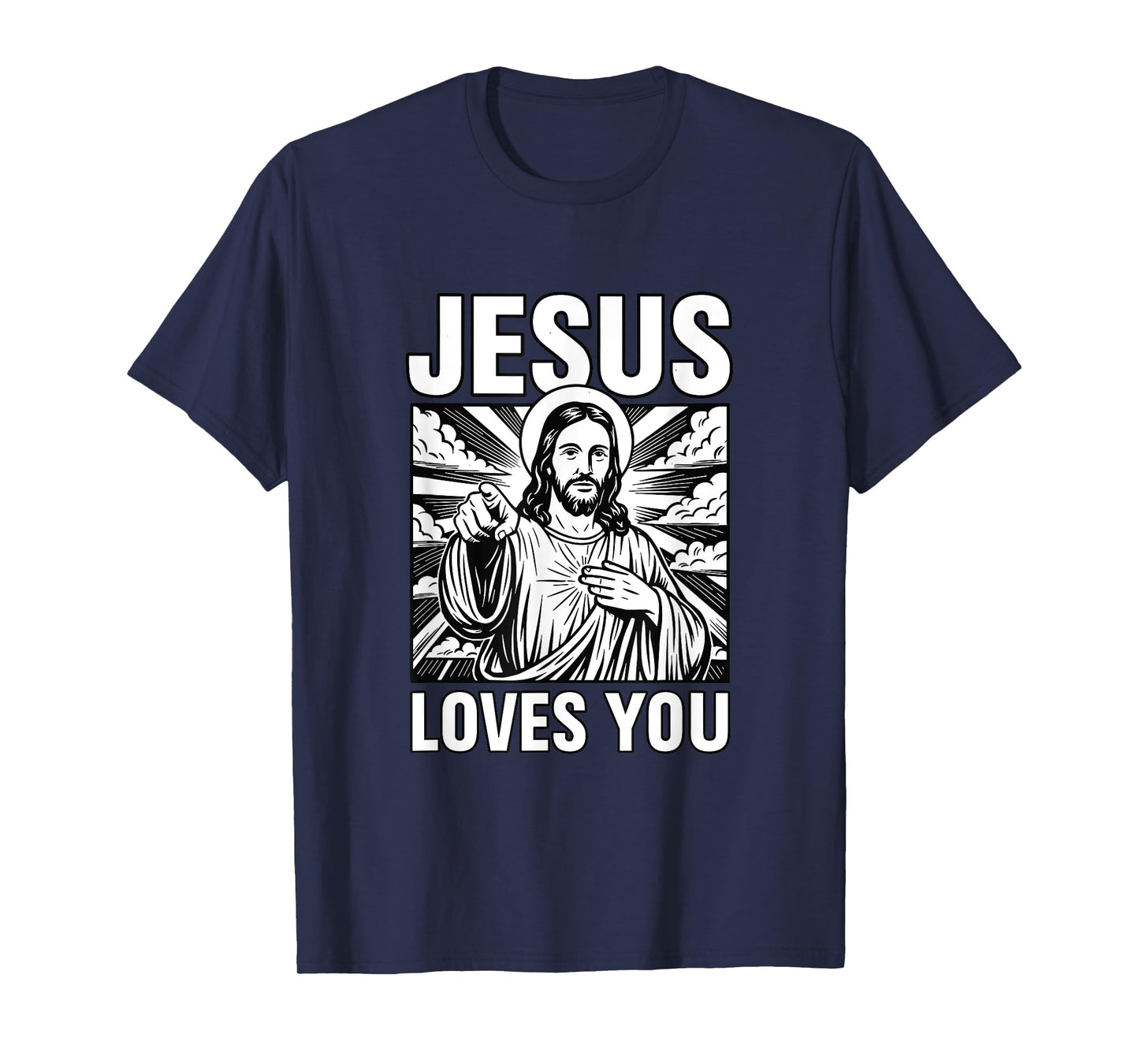 Jesus Loves You Vintage Design T-Shirt