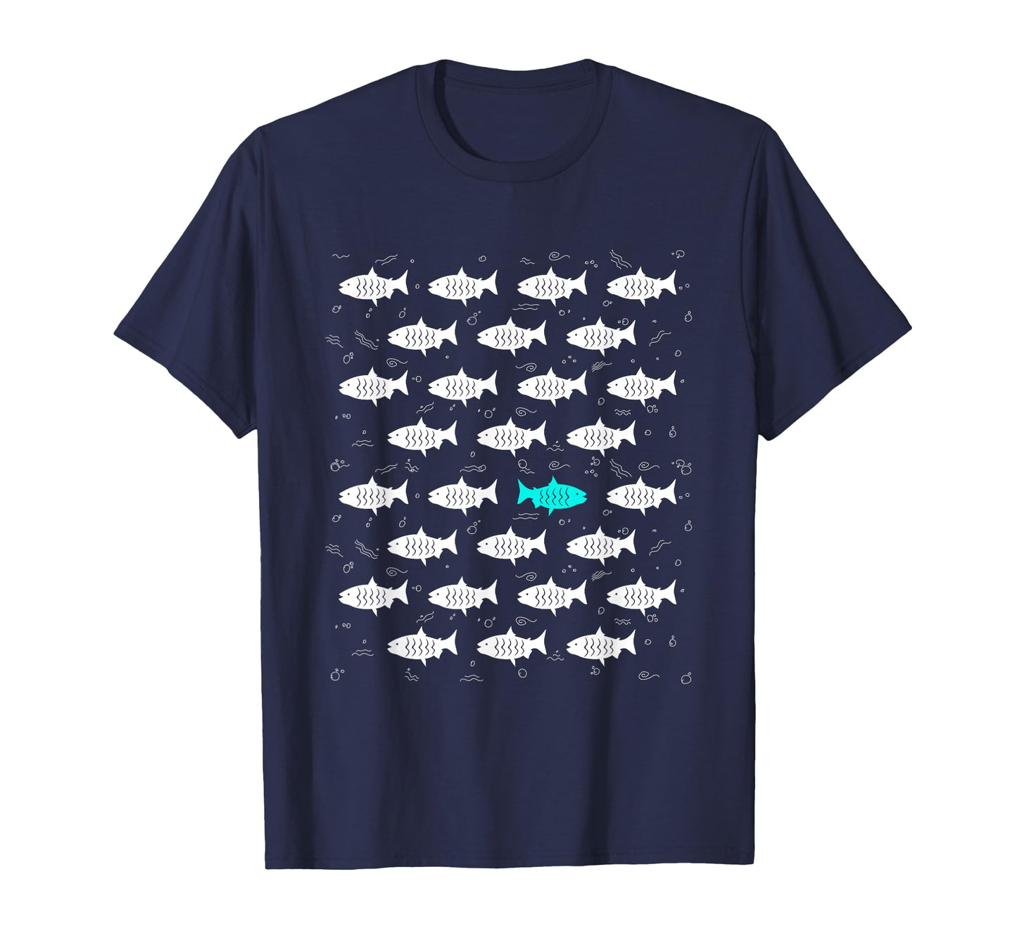 Fish Swimming Against the Ocean and against Current design T-Shirt