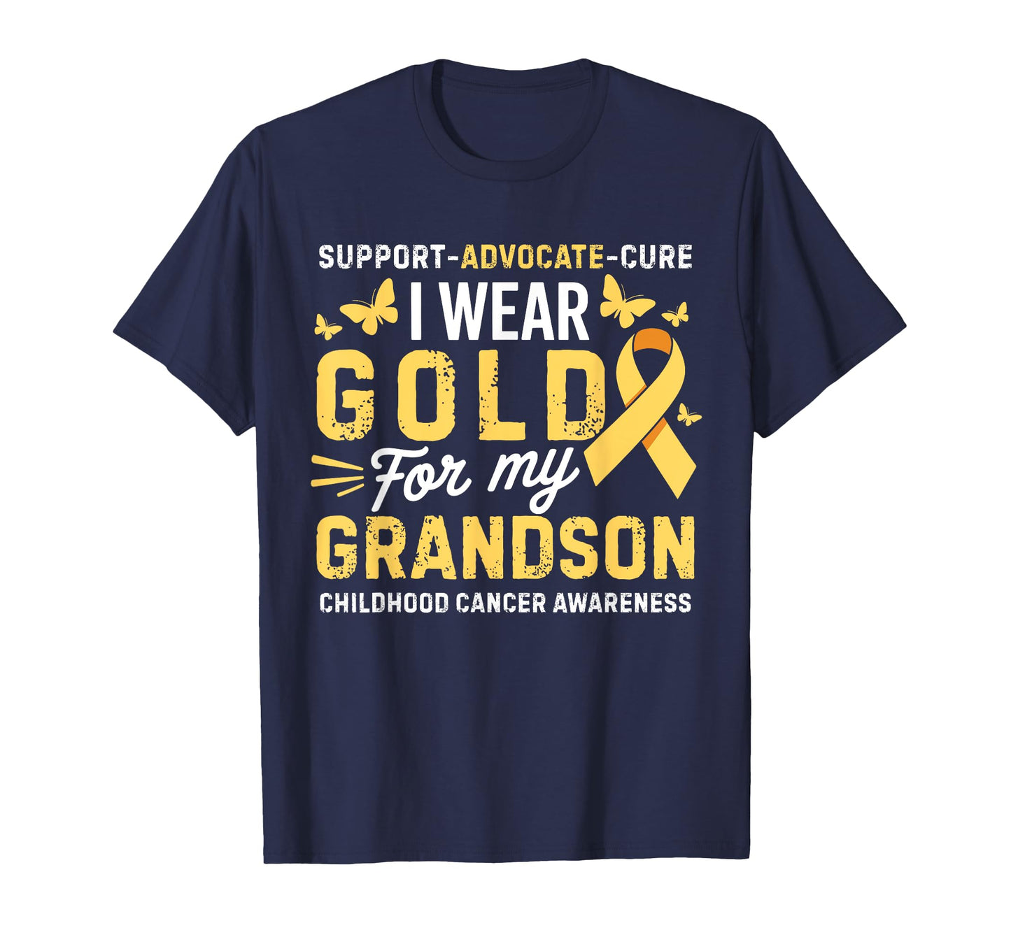 I Wear Gold for My Grandson Childhood Cancer Awareness T-Shirt