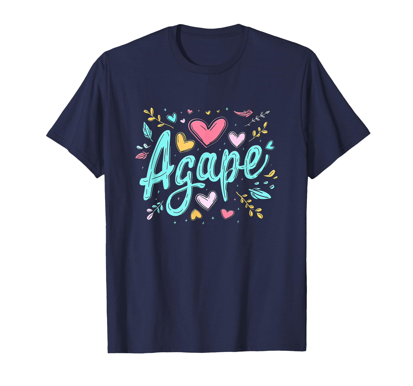 Agape Old Greek Christian Apparel - Christian Faith - Love Agape T-Shirt - Unisex-Adults - Black - Small - Short Sleeve - T-Shirt
