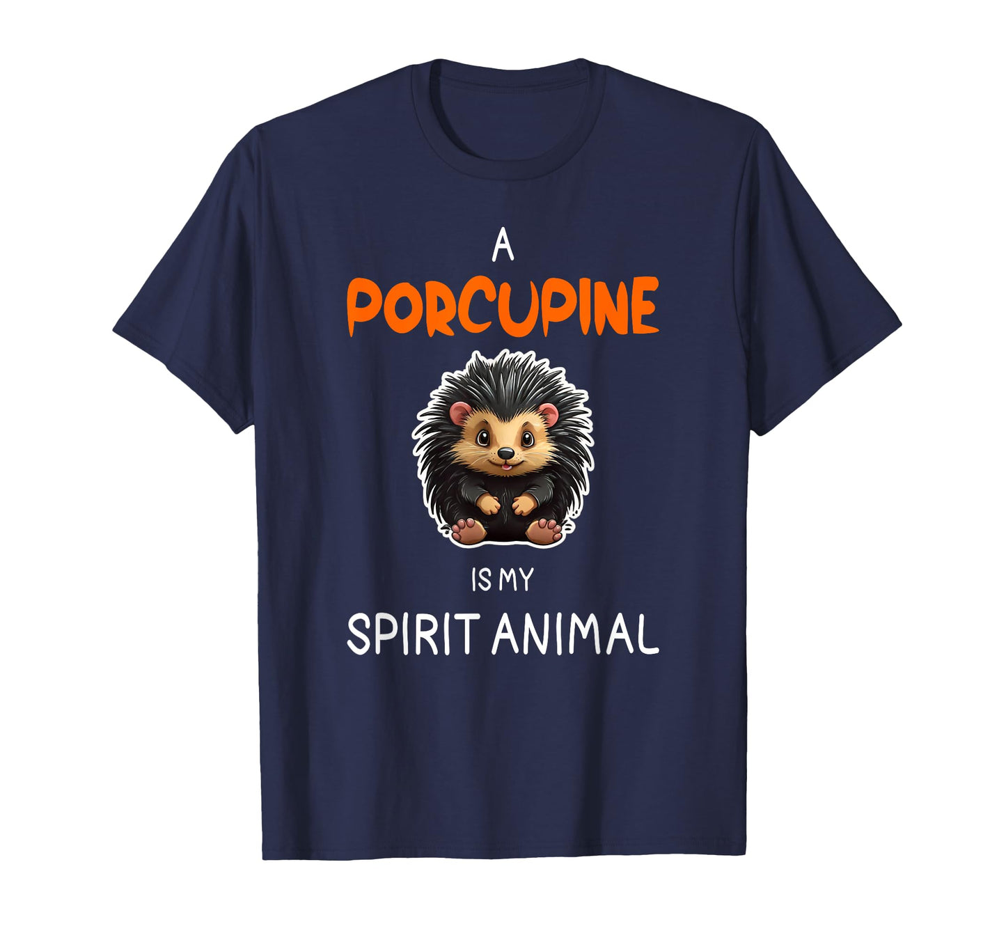 Porcupine Animal Spirit Shirt Funny Cartoon Porcupine Lover T-Shirt
