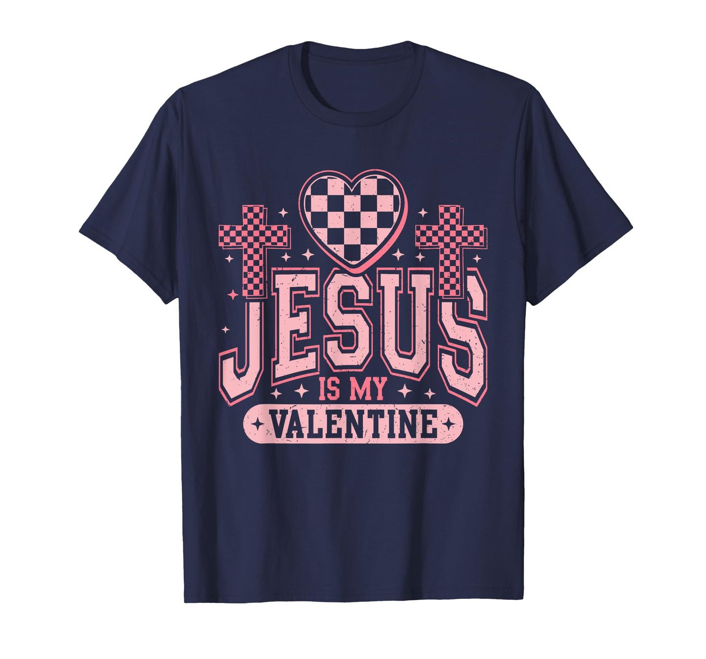 Christian Jesus Is My Valentine Day Religious Heart Women T-Shirt