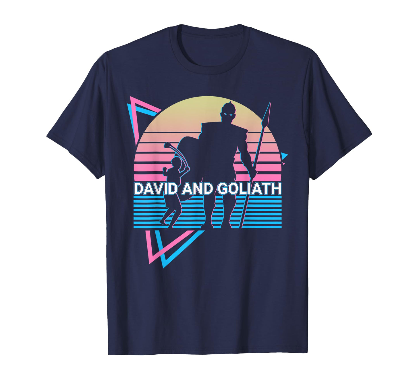 David And Goliath Christian Christianity Retro T-Shirt