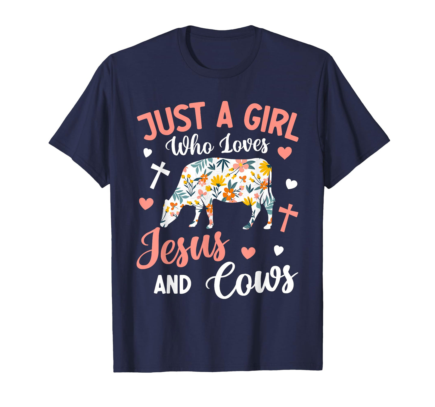 Just a Girl Who Loves Jesus and Cows: Faithful Farming T-Shirt