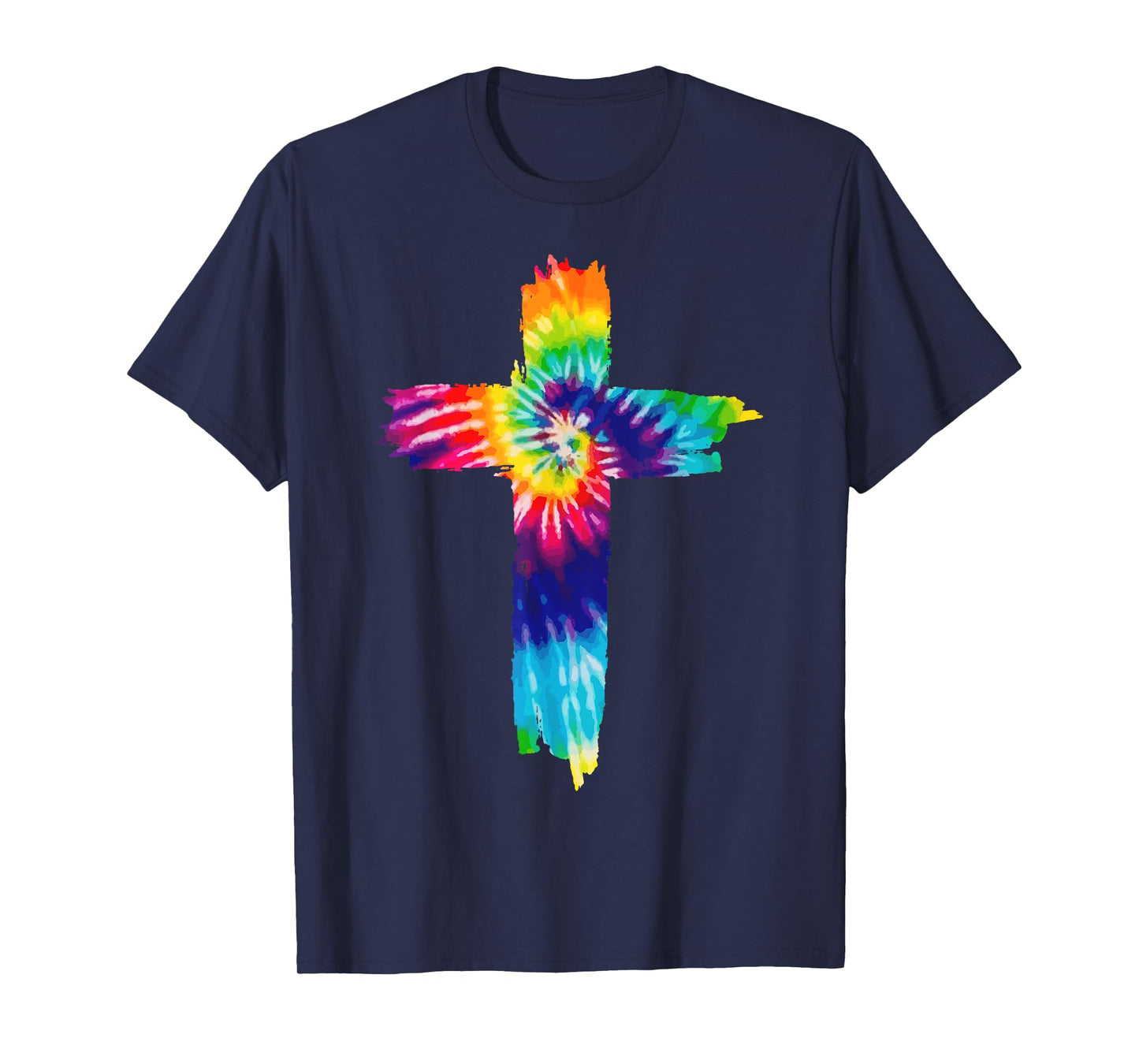 Cross Tie Dye Christian Jesus Hippie Bible Religious T-Shirt