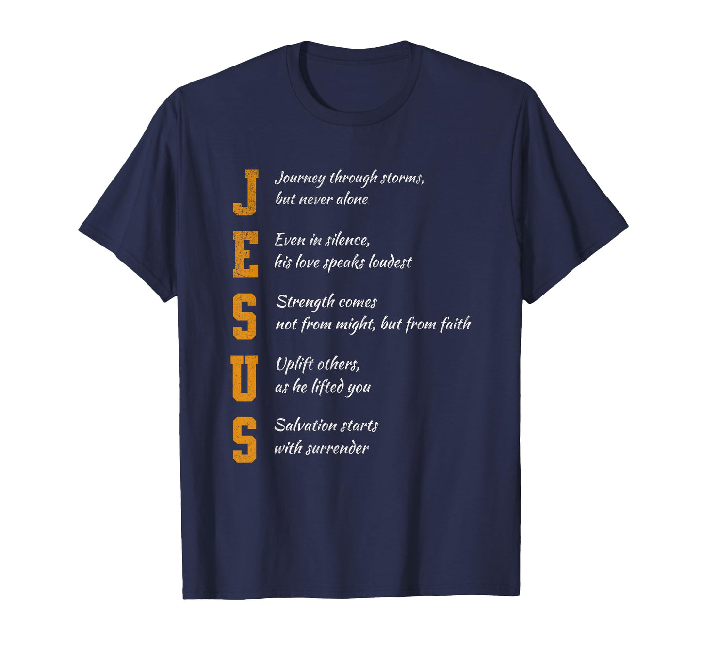 Jesus Christian Faith Love Strength God Men Women Kids T-Shirt