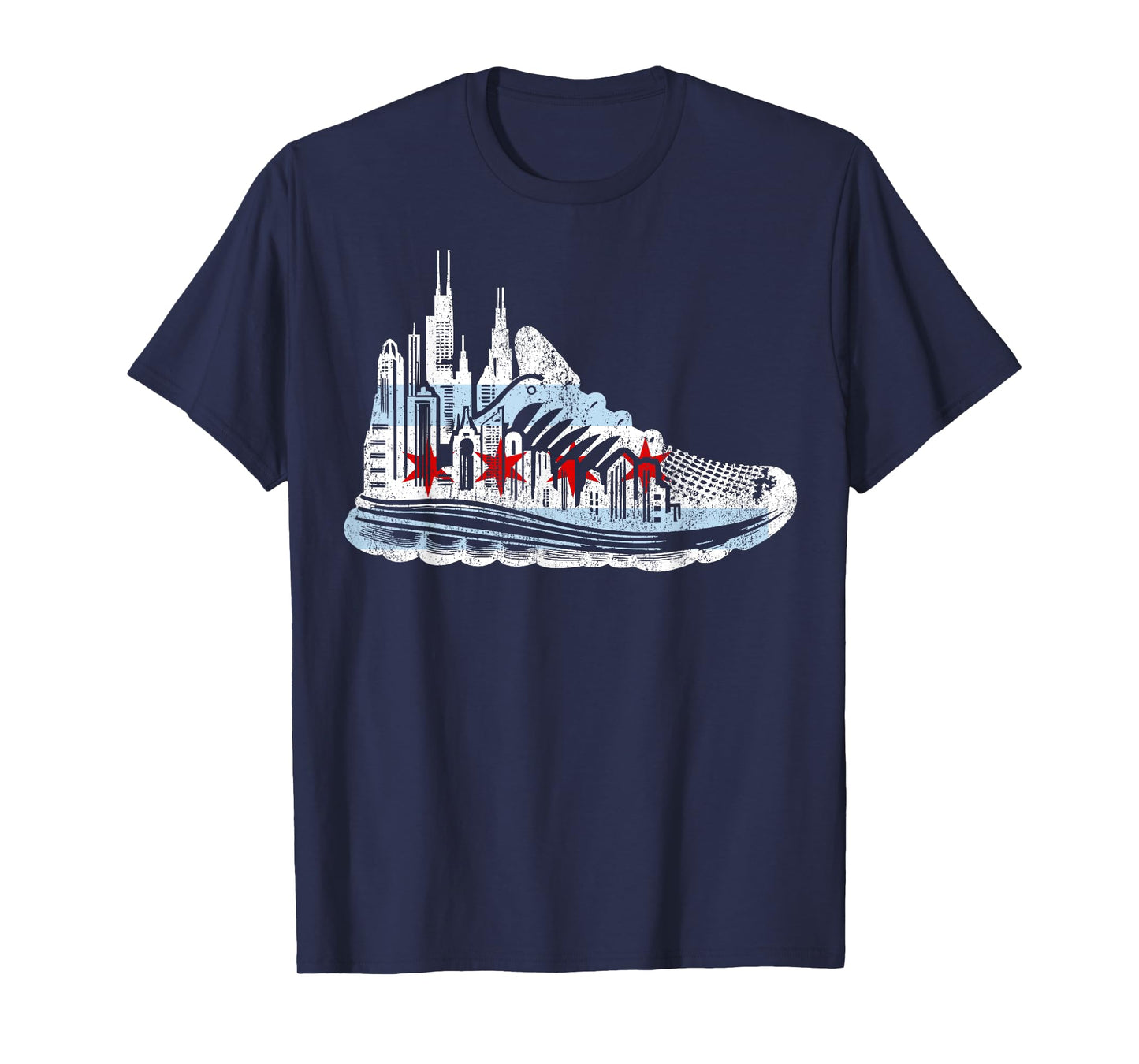 Chicago Runner Run Marathons Running Tee Jogger Motivational T-Shirt