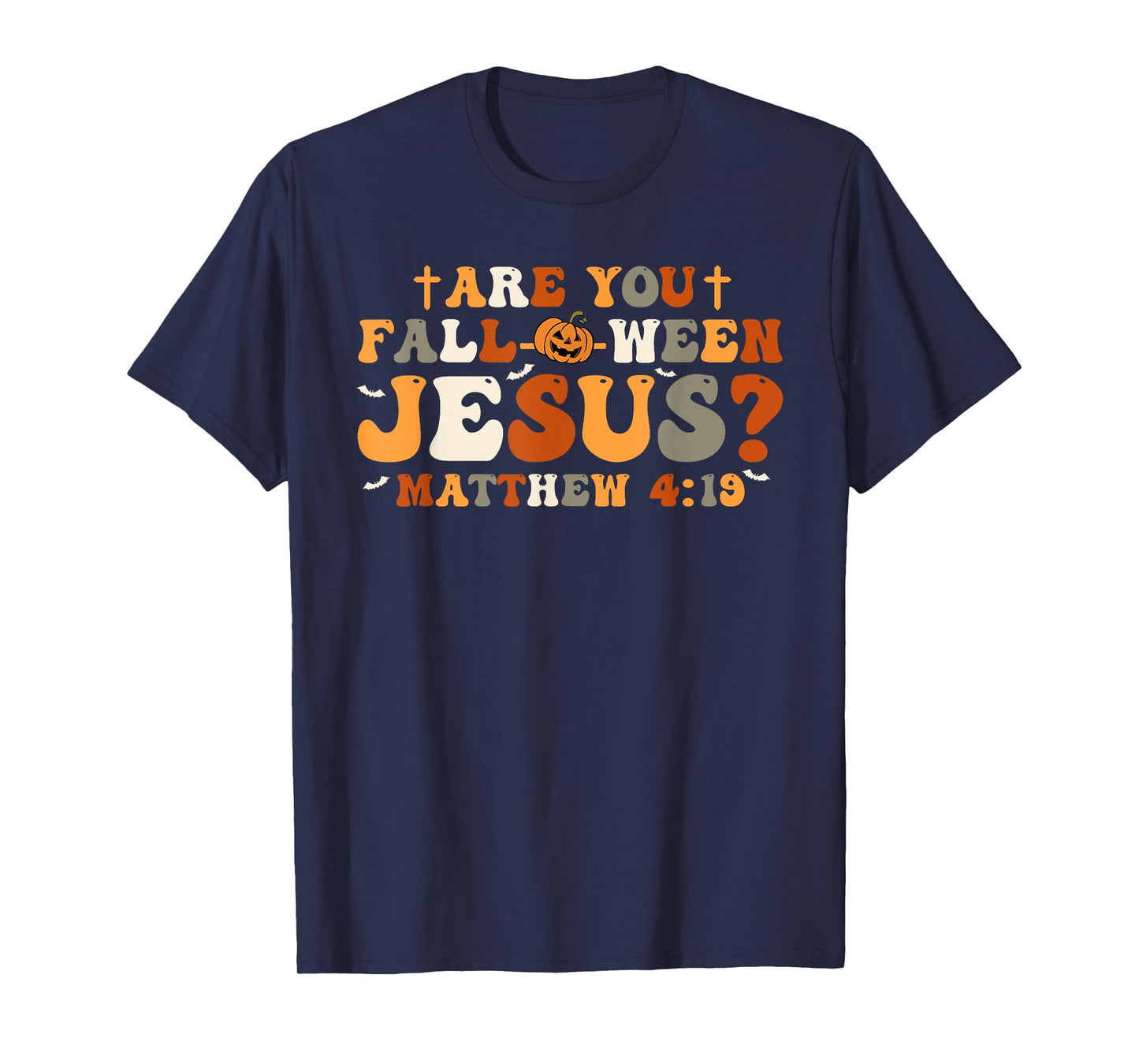 Retro Are You Fall O Ween Jesus Christian Halloween Pumpkin T-Shirt