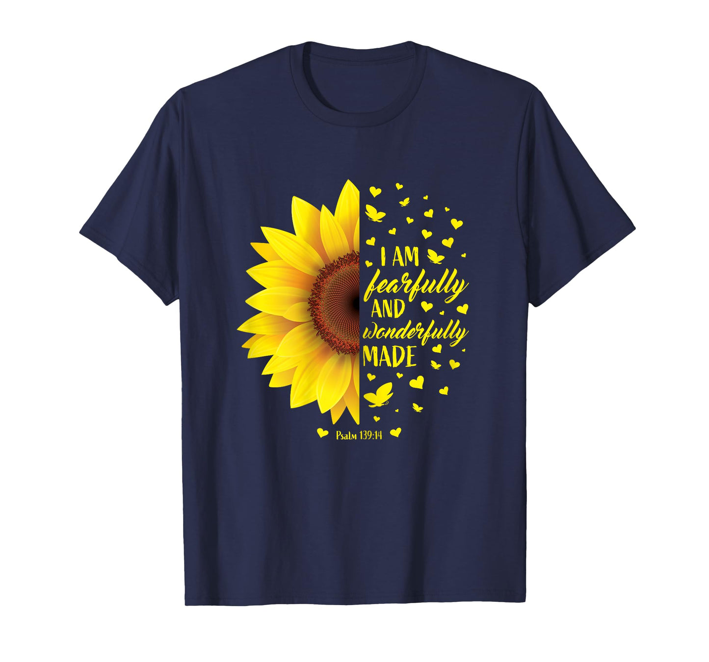 Christian Bible Verse Gifts Women Teen Girls Cute Sunflower T-Shirt