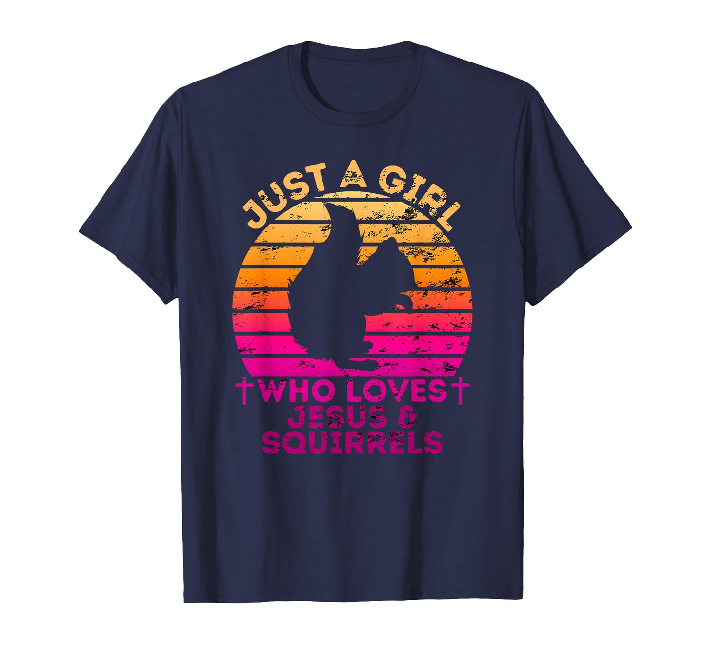 Just A Girl Who Loves Jesus And Squirrels Christian Woman T-Shirt