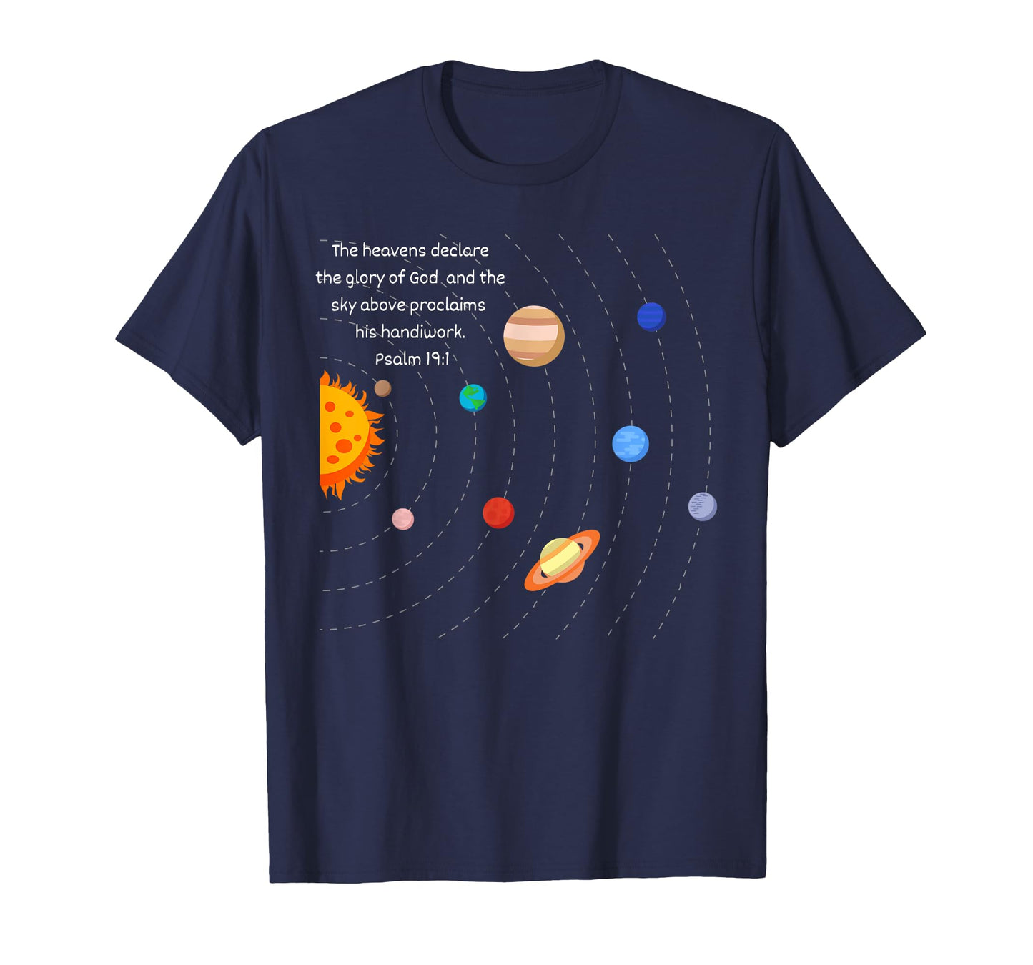 Astronaut Space Planets Solar System Christian Faith Jesus T-Shirt