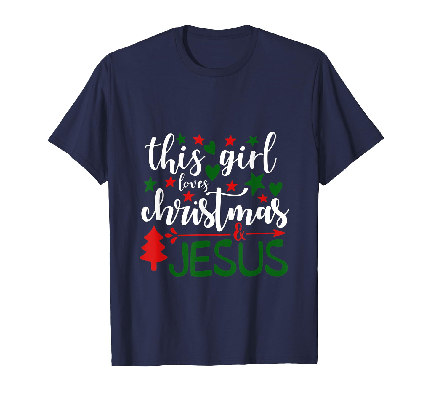 This Girls Loves Christmas and Jesus - Christian T-Shirt