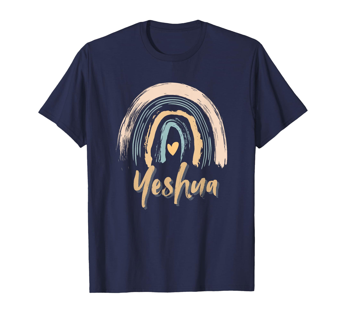 Boho Rainbow Heart Religious Christian Prayer Faith Yeshua T-Shirt