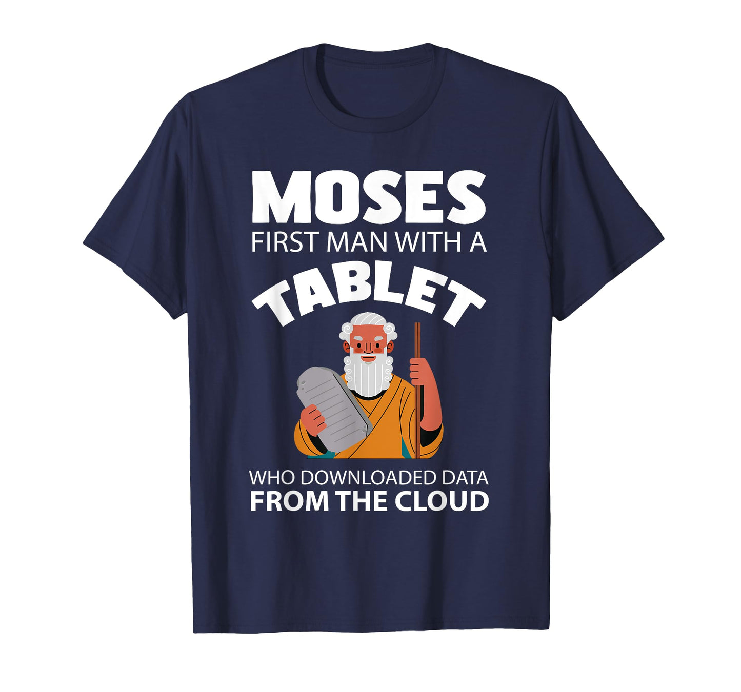 Jewish Passover Moses Tablet Data Cloud T-Shirt