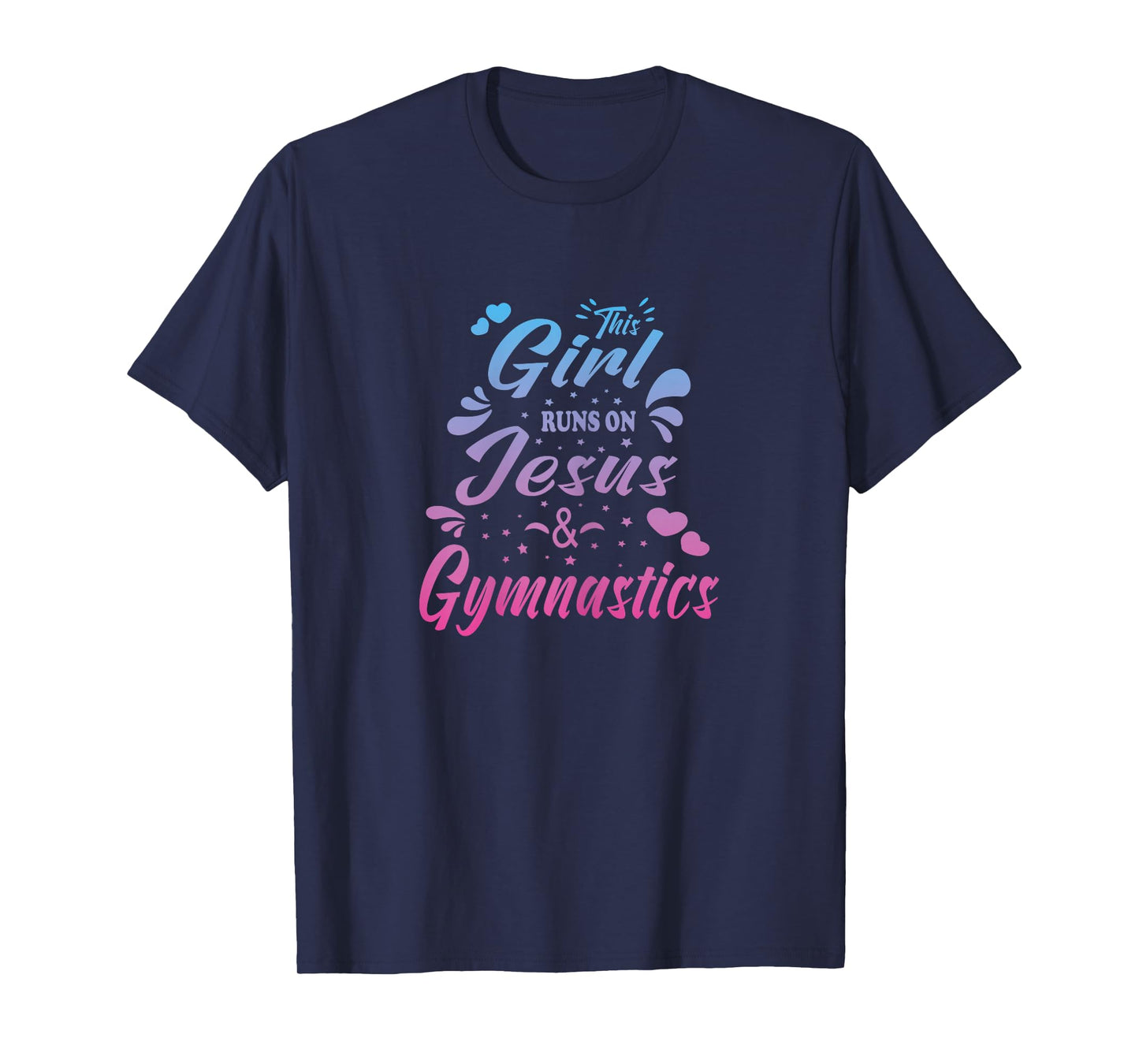 This Girl Runs On Jesus And Gymnastics Gymnastics Christians T-Shirt