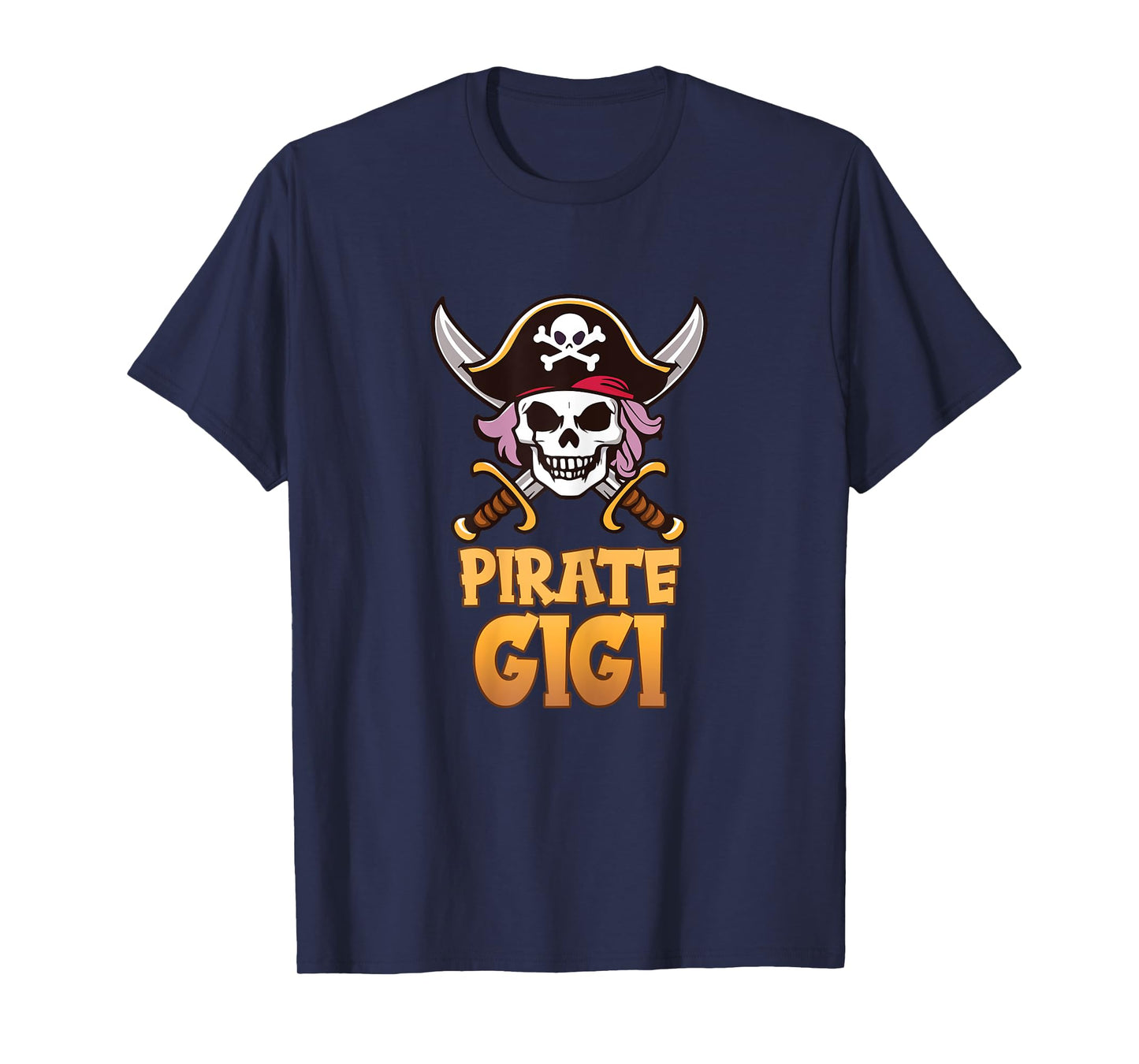 Pirate Gigi Funny Captain Matching Grandma Halloween Costume T-Shirt