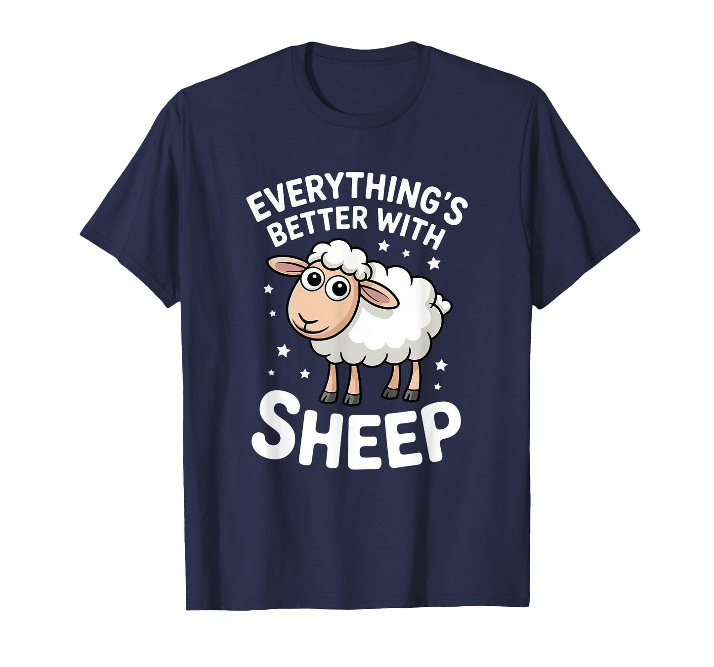 Cute Sheep Lover Adults or Kids Boys Girls Sheep T-Shirt
