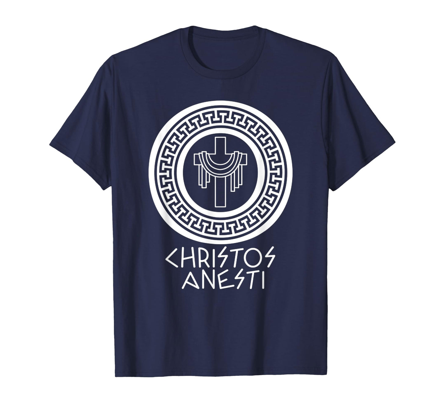 Christos Anesti Cross Jesus Egg Orthodox Greek Easter T-Shirt