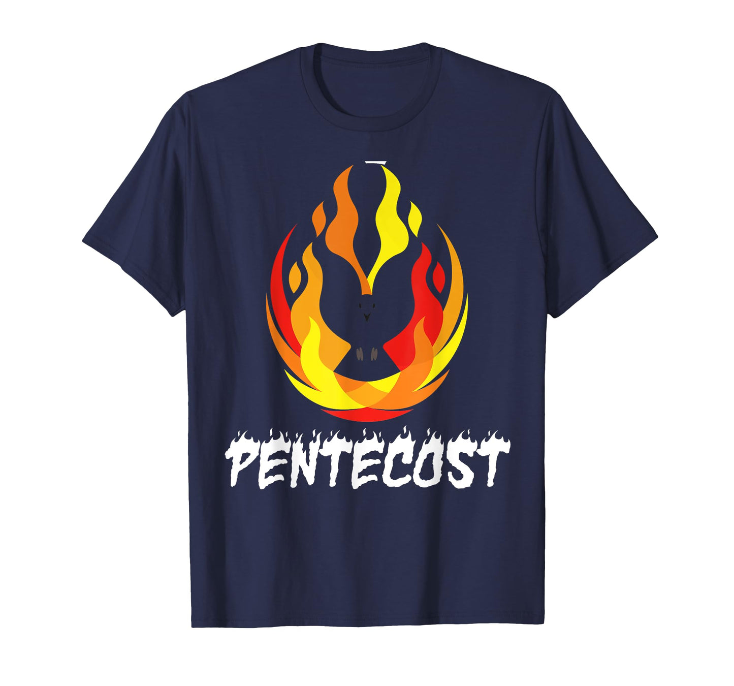 Pentecost Doves Tongues of Fire Flame Acts Holy Spirit T-Shirt