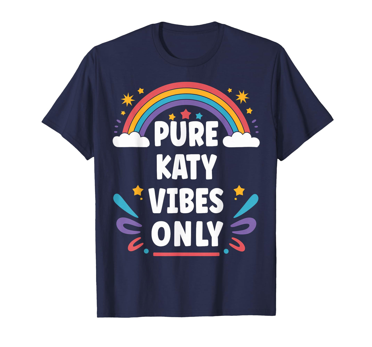 KATY Vibes Only Cute Retro Girls KATY Name T-Shirt