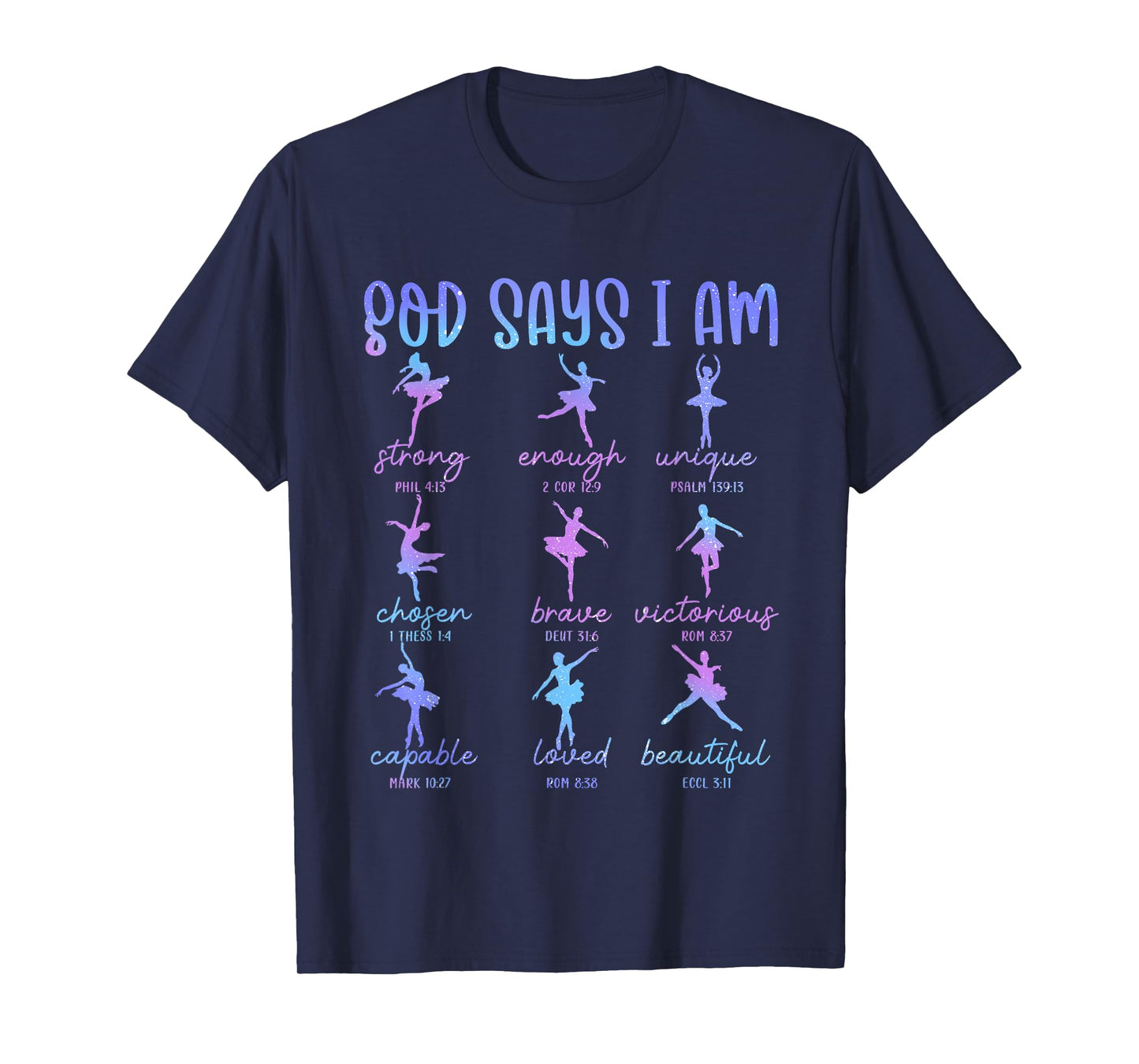 God Says I-Am Ballerina Dancer Christian Faith Ballet Dance T-Shirt