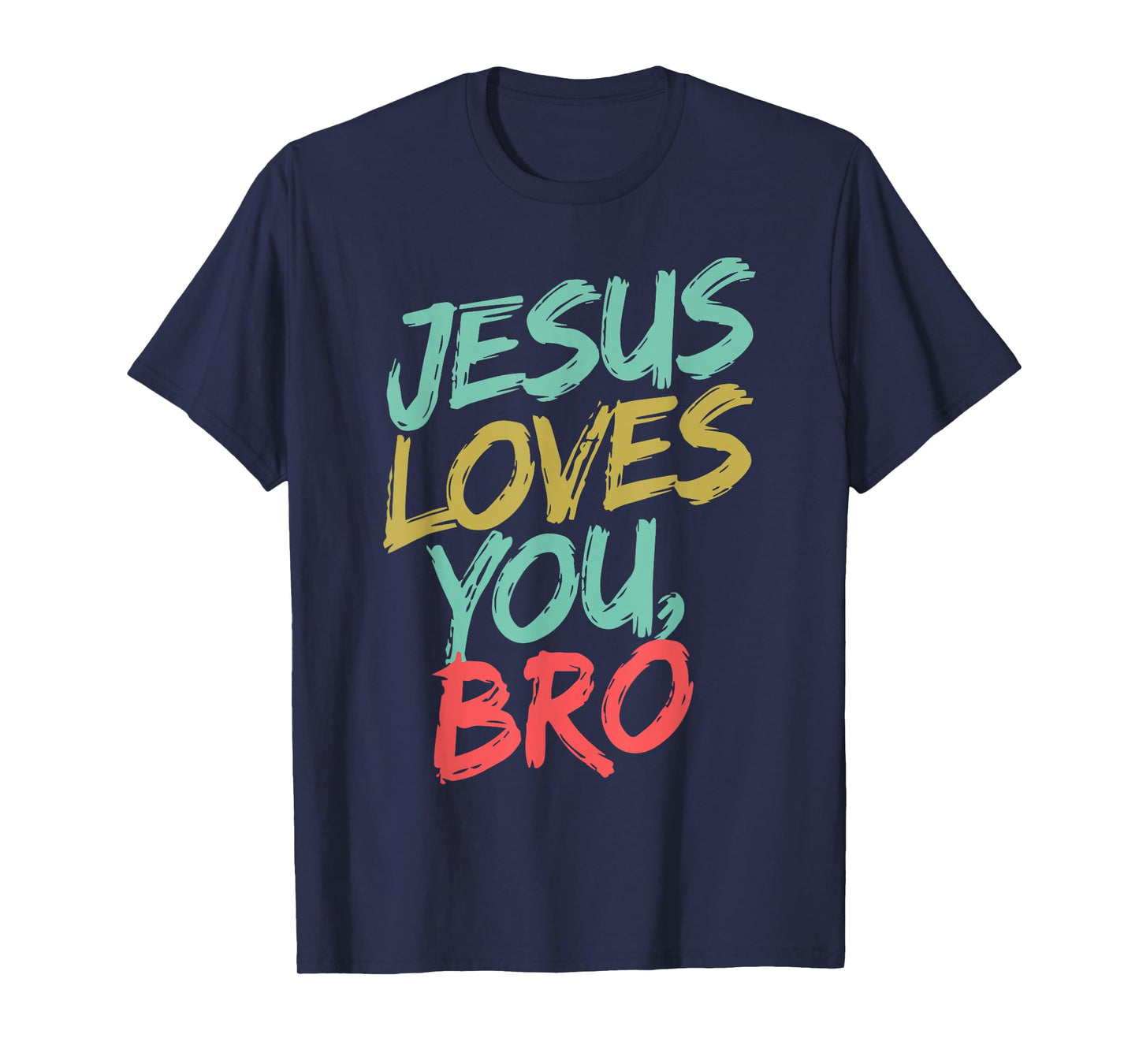 Youth Jesus Loves You Bro Funny Christian Boy Kids Men Faith T-Shirt