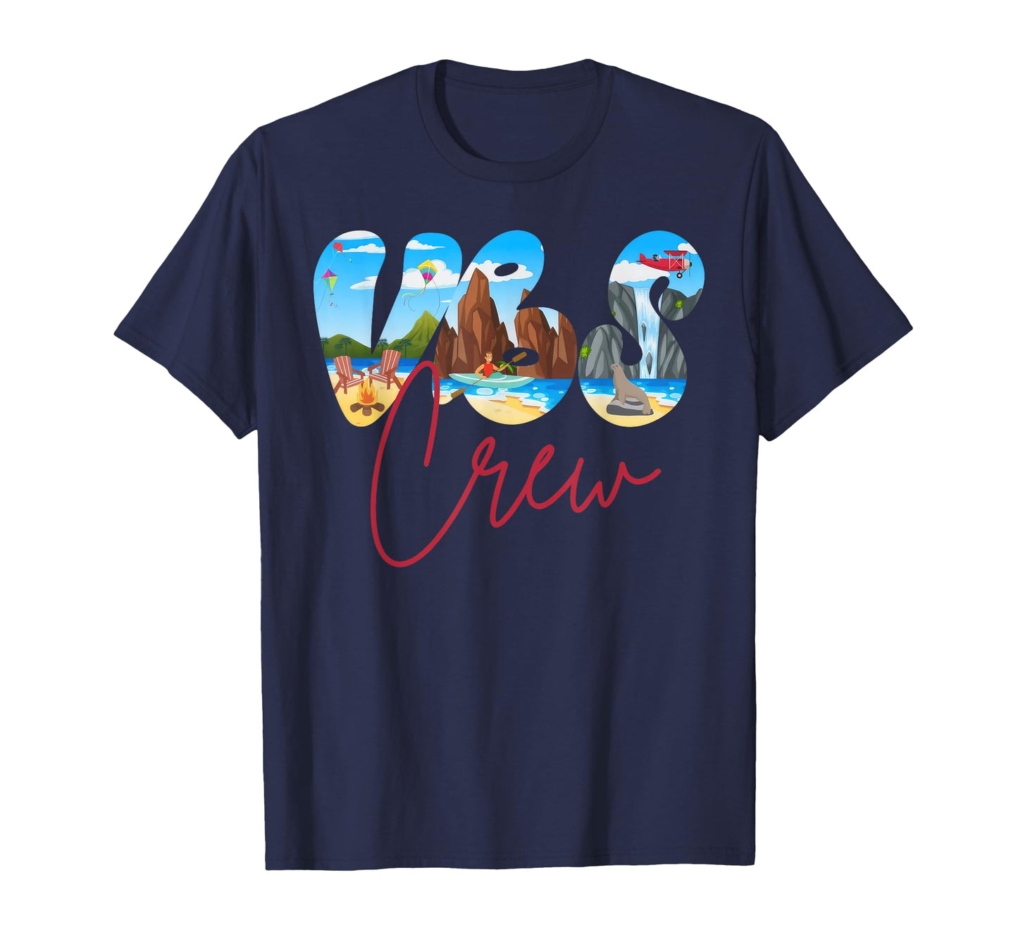 Scuba VBS Crew Breaker Rock Beach VBS 2024 Christian T-Shirt for Men Women Kids