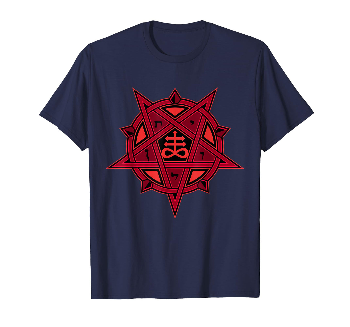 Pentagram Red Devil Baphomet Satanic T-Shirt