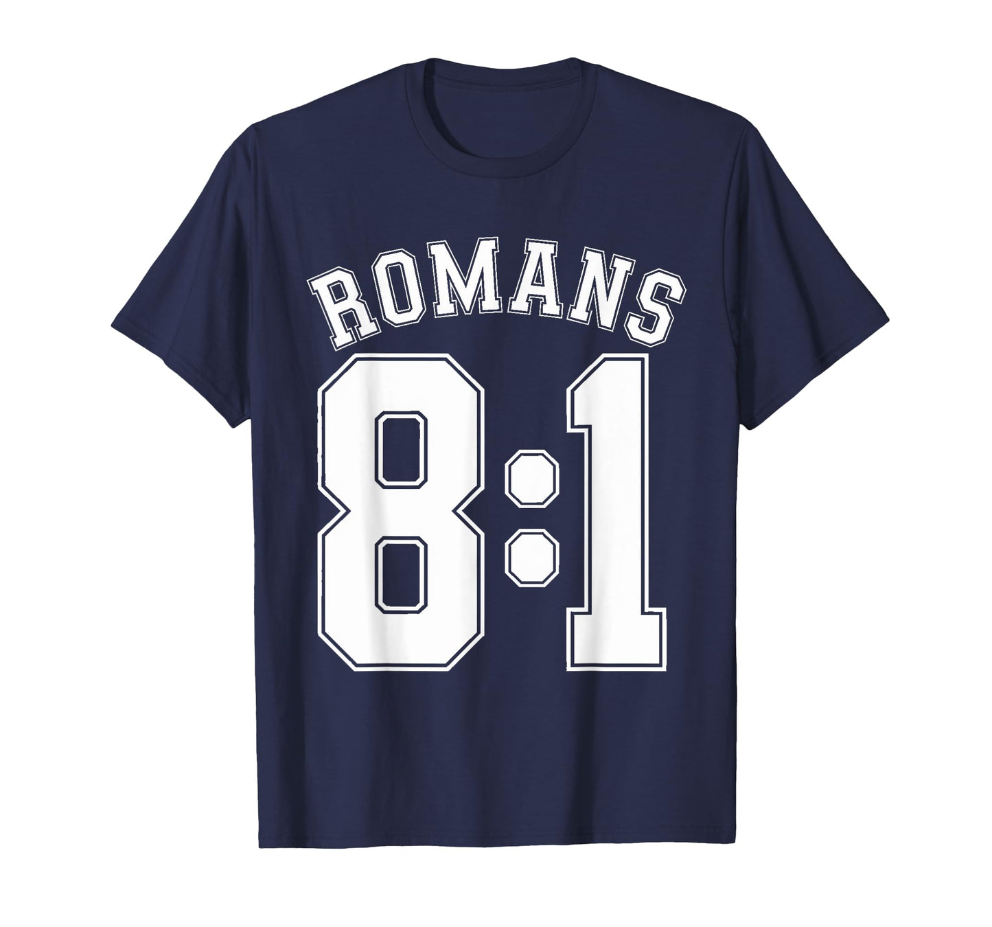 Romans 8:1 Sports Jersey Christian Motivation Apparel T-Shirt