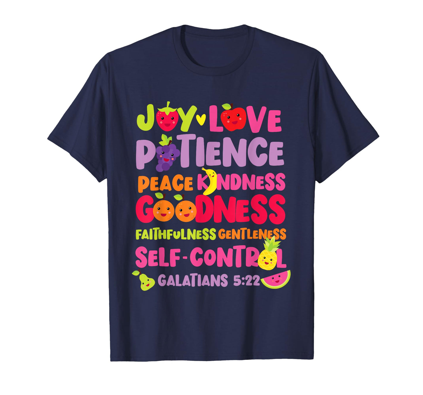 Christian Bible Verse Fruit Of The Spirit Galatians 5:22 T-Shirt