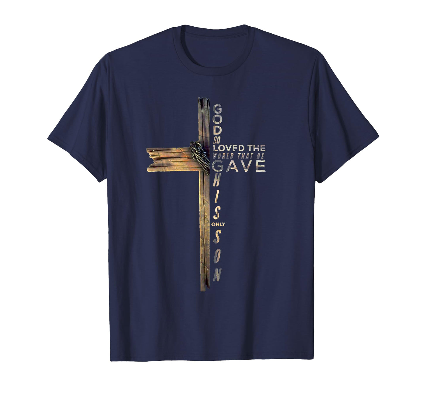 John 3:16 Christian Cross Bible T-Shirt