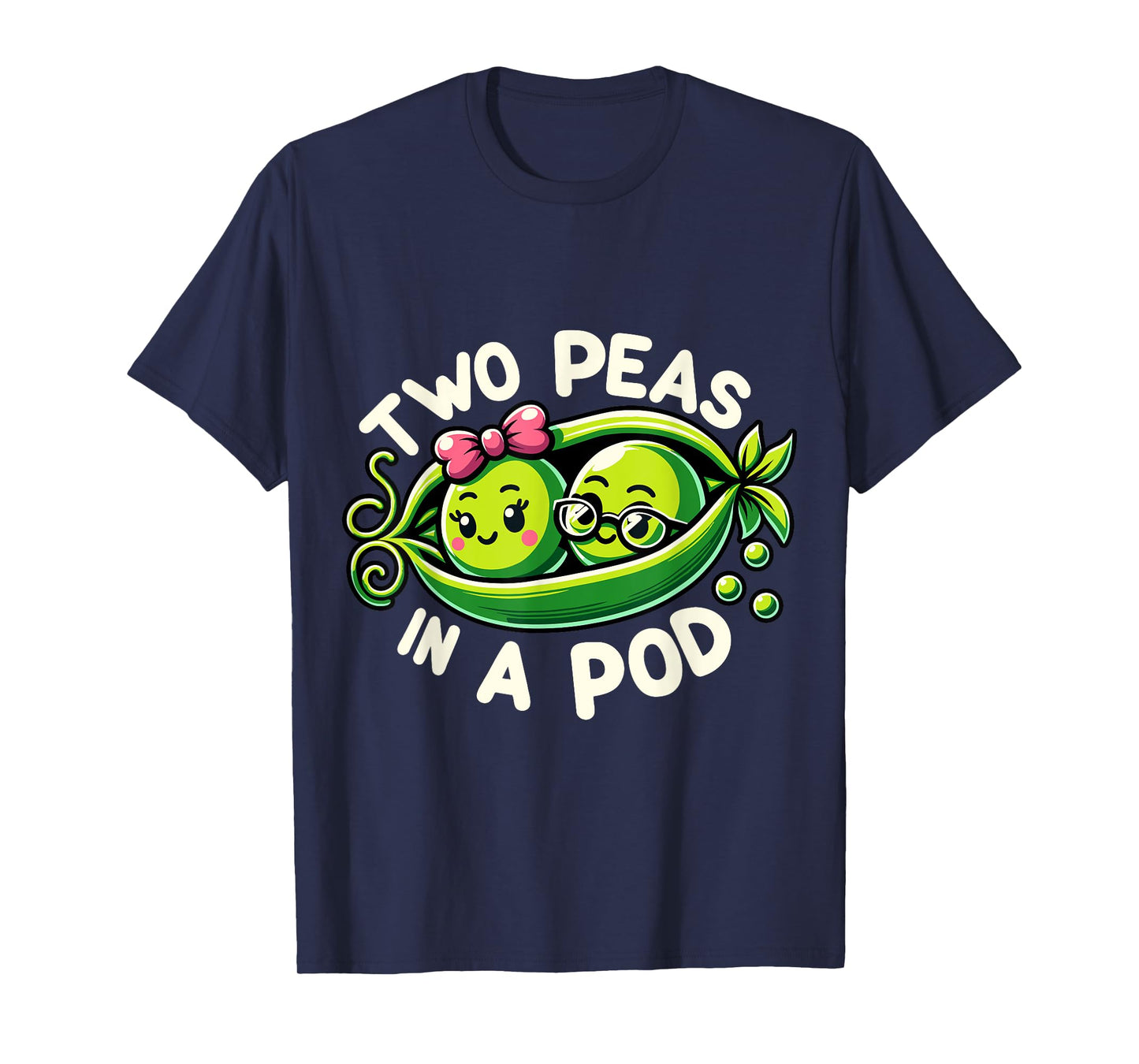 Two Peas In A Pod Funny Vegetable Lover Couples Vegan Twin T-Shirt