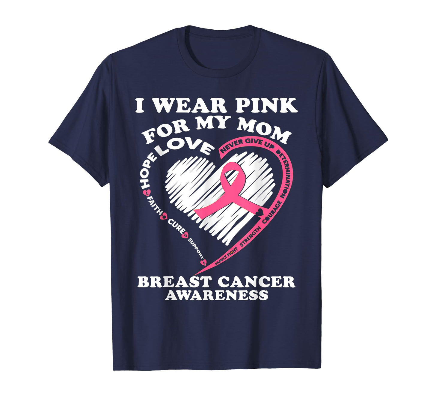 I Wear Pink for My Mom Breast Cancer Awareness Month T-Shirt