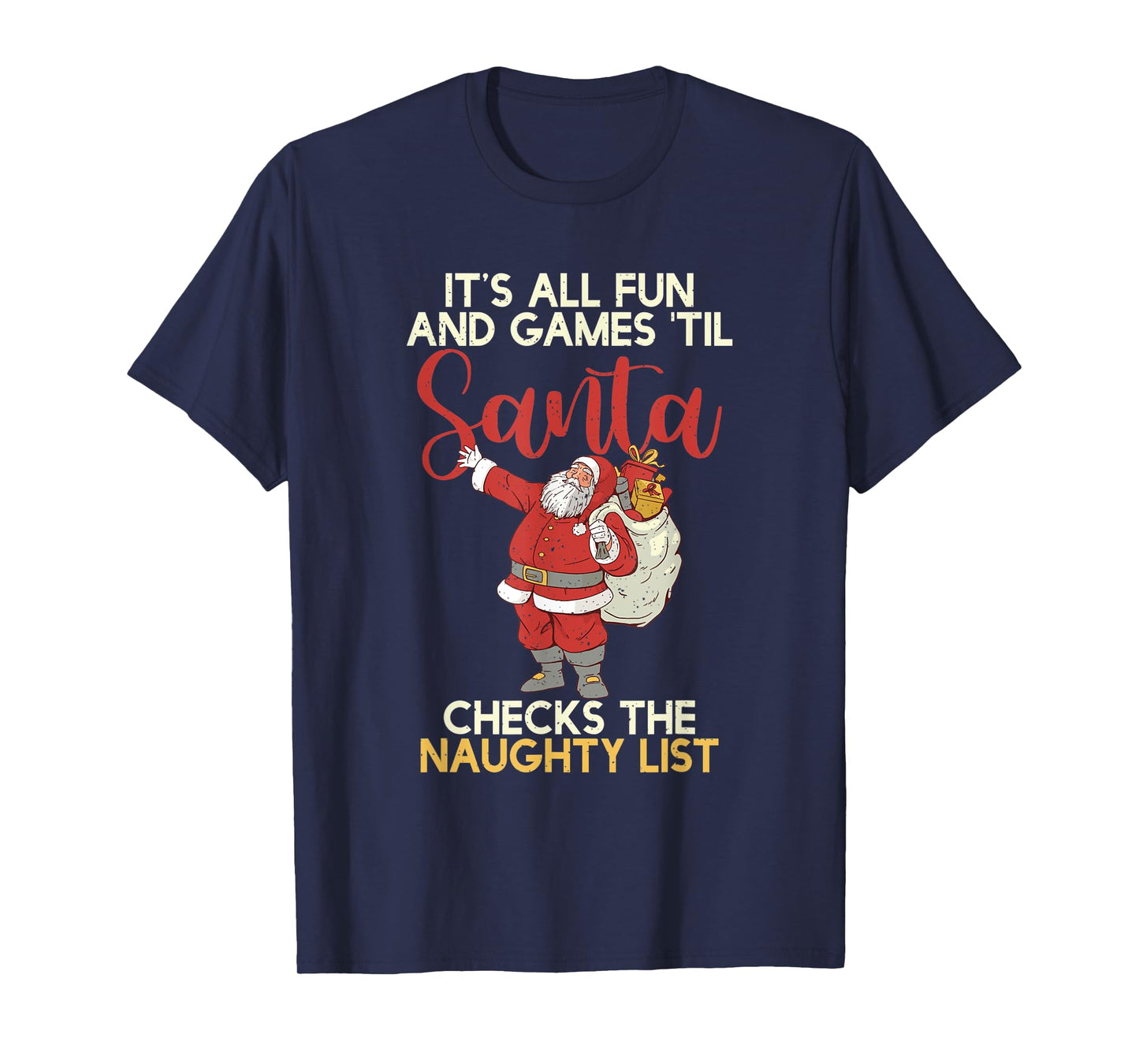 Christmas Distressed Retro Funny Santa T-Shirt