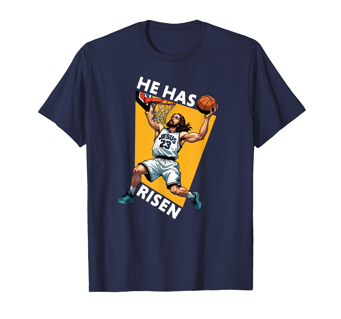He Has Risen Funny Jesus Basketball Player Christian Humor T-Shirt